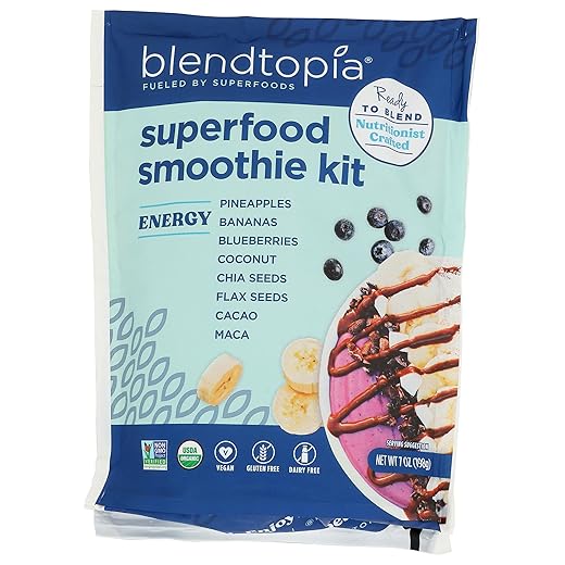 BLENDTOPIA Smoothie Energy Blend Superfood, 7 OZ