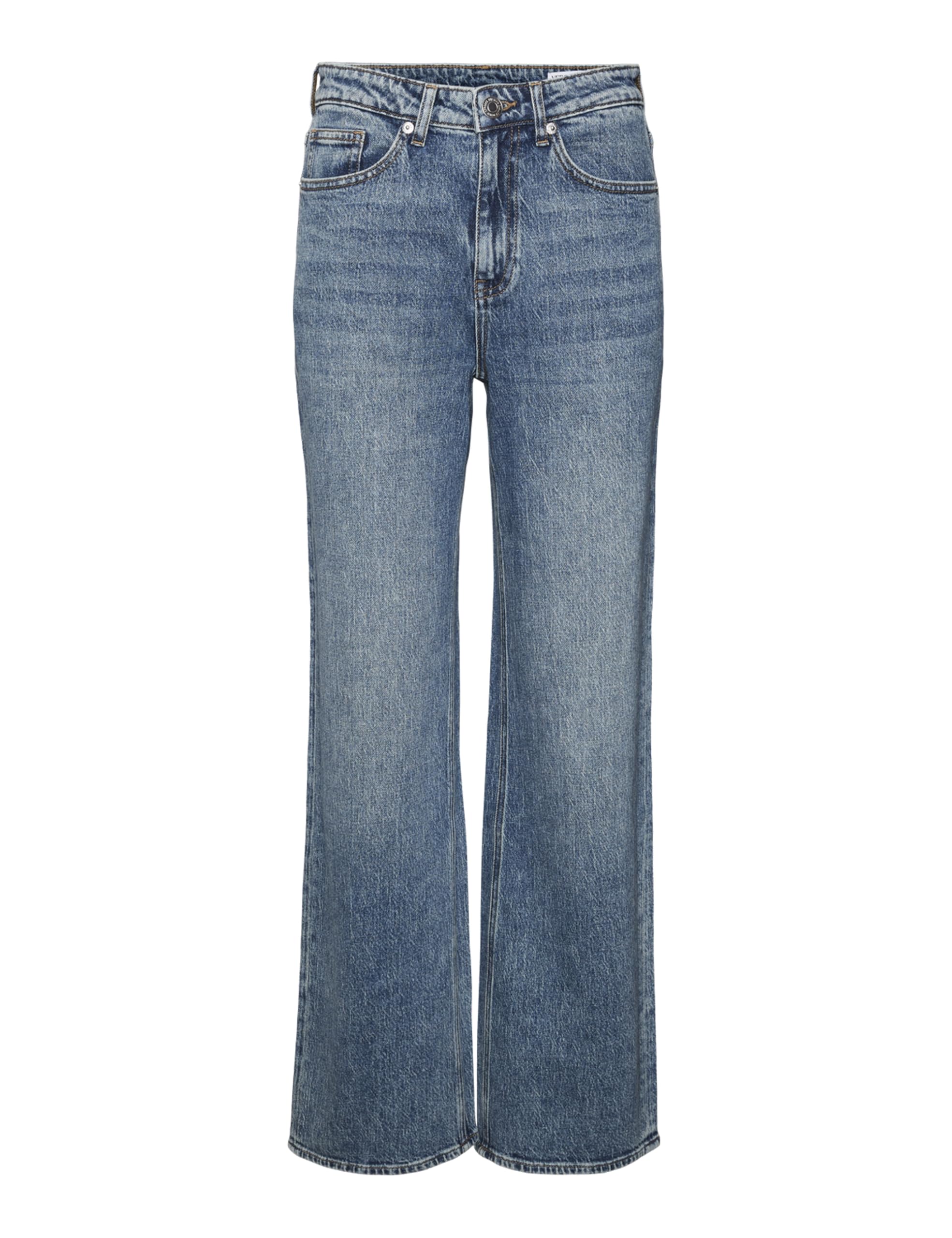 VERO MODA Female Wide Cut VMTESSA High Waist Wide Cut Jeans, Medium Blue (Medium Blue Denim), 29W x 30L