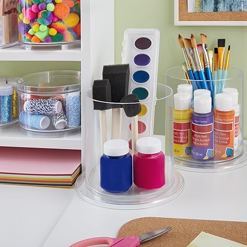 Miniatura 4 de STORi Bella - Soporte para diadema todo en uno (juego de 2)  Organizador de plástico transparente  Sostiene bandas para el cabello, accesorios y