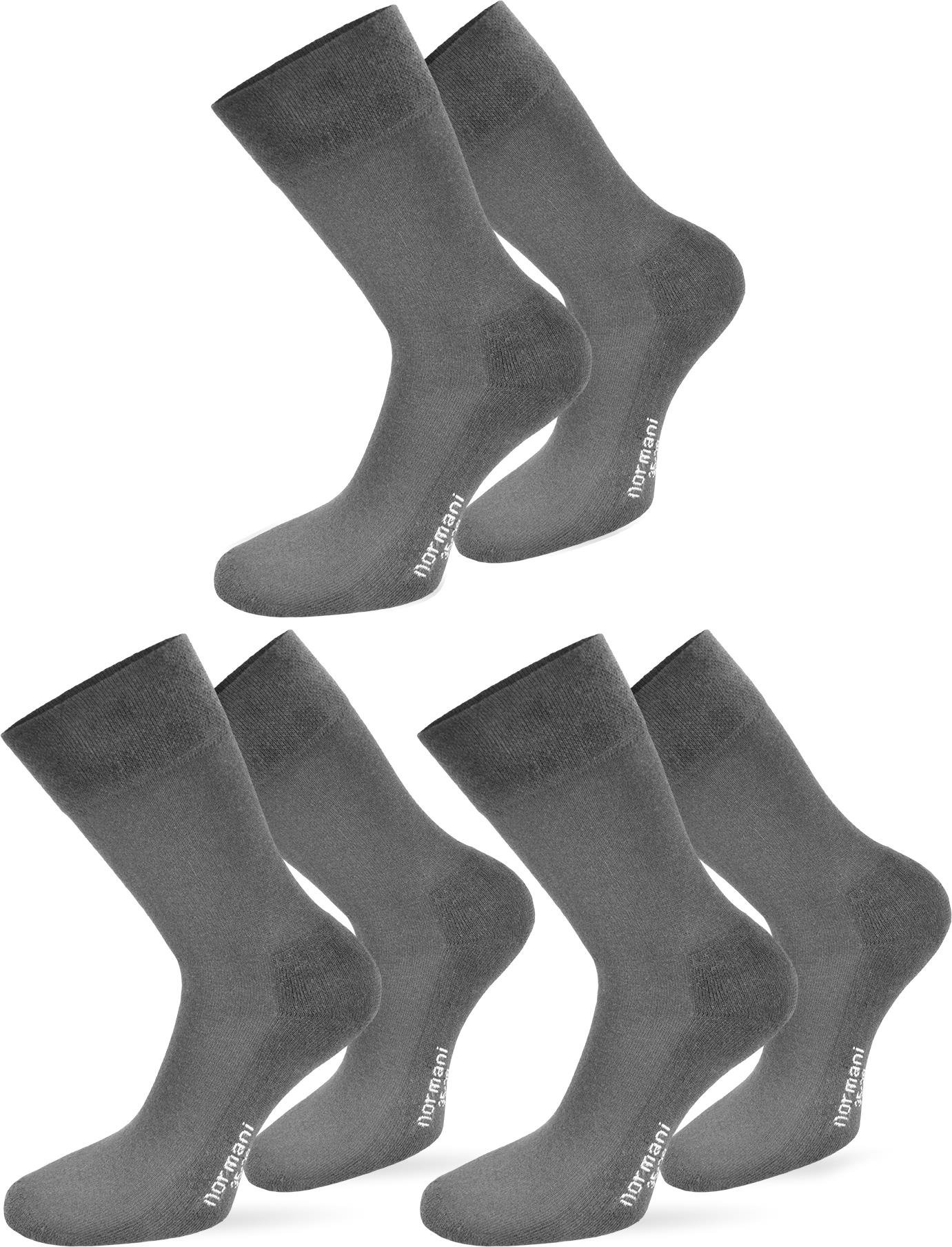 normani 6 Paar Komfortsocken aus Baumwolle mit Frotteesohle
