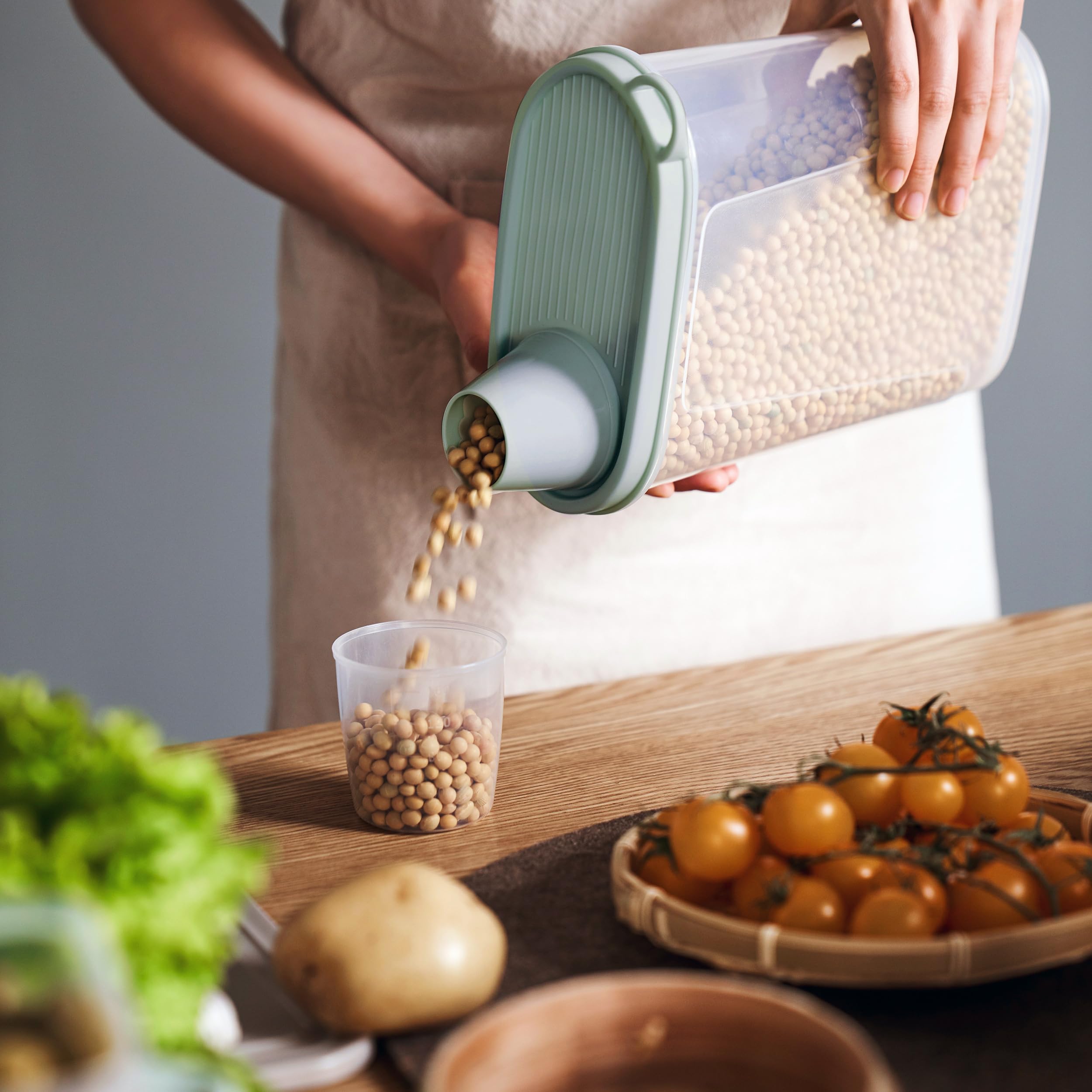 Citylife Juego de 2 recipientes herméticos para comida para perros, 2.3L contenedor de almacenamiento impermeable comida de gatos, vaso medidor pienso, Apto para cereales, comida para mascotas