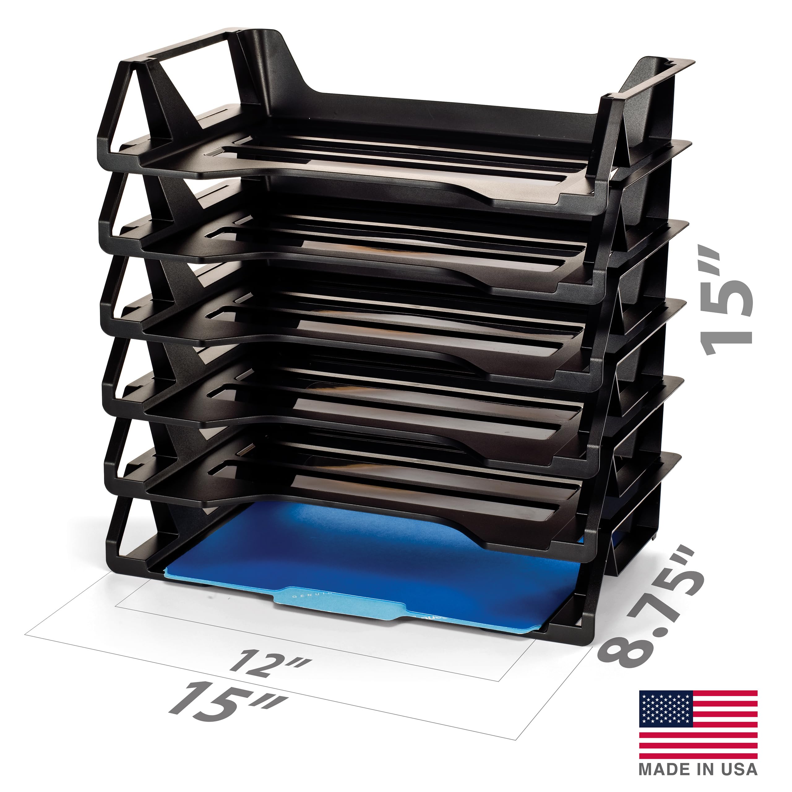Officemate Recycled Desk Tray, Side Load, 15 1/8 x 8 7/8 x 15, Letter/A4, 6/PK (26212) — Amazon image 2