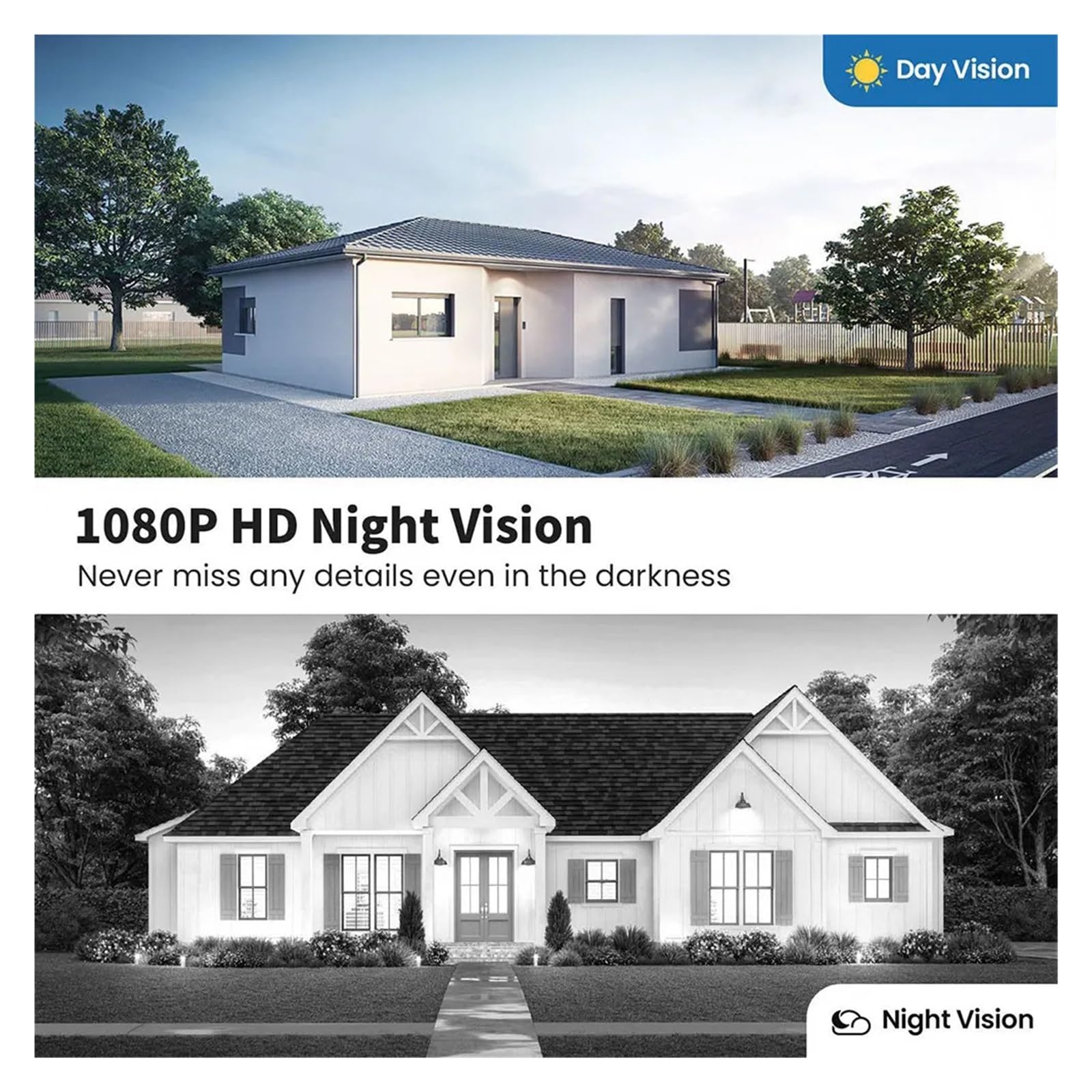Caméra de Sonnette vidéo WiFi sans Fil Intelligente 1080P