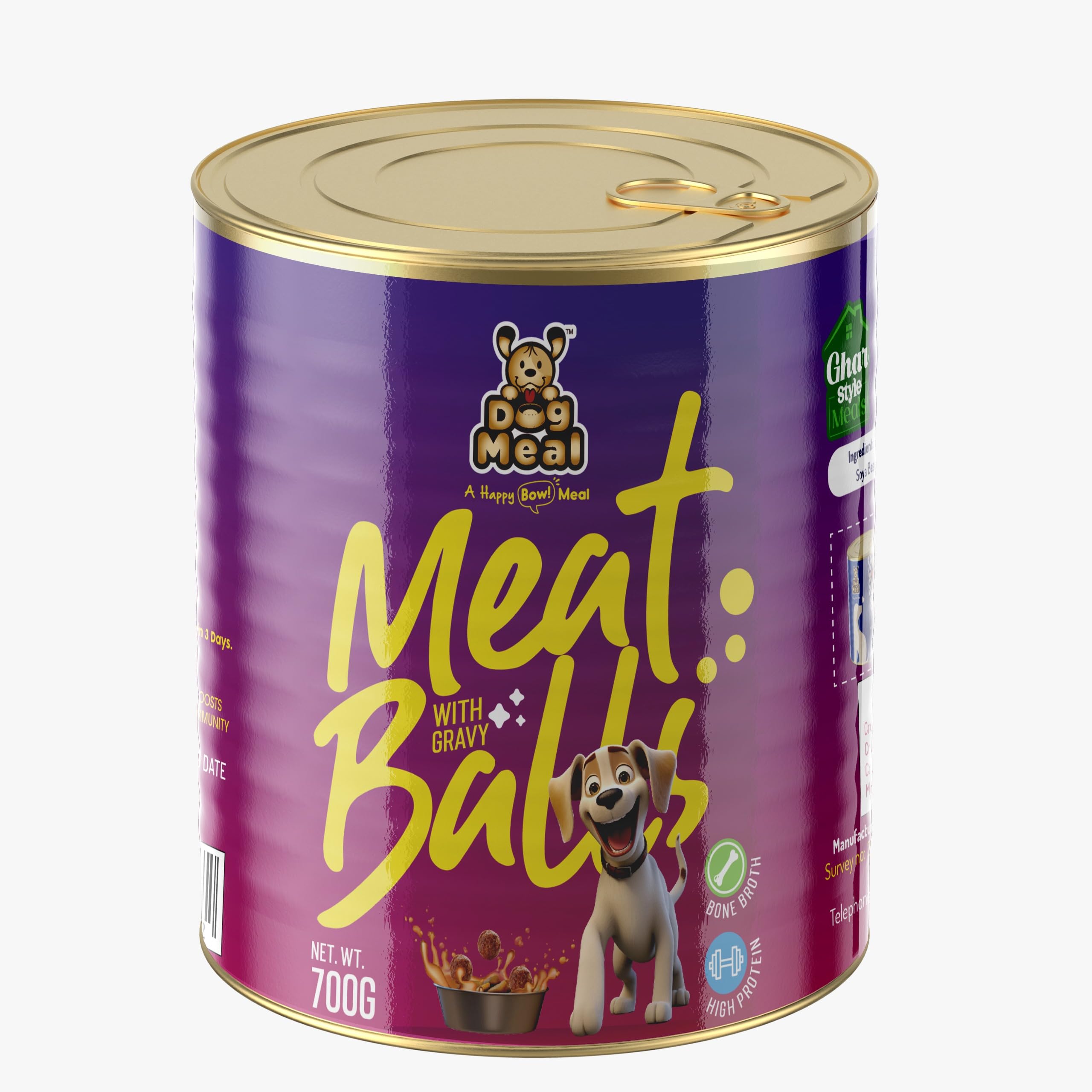 Dog Meal Meatballs 700gm (Pack of 1) | Bone Broth for Dogs | Ready to Eat Wet Dog Food | Adult | Chicken Gravy With Real Whole Chicken | Vegetables | Preservative Free