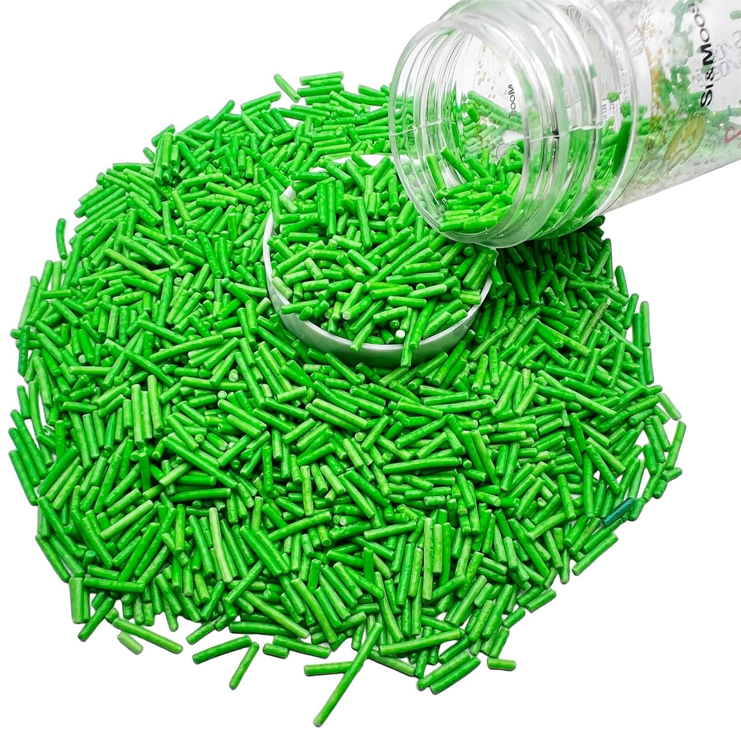 SE Si&Moos Grass Green Jimmies Sprinkles Green Grass Sprinkles for Cake Decorating Edible Crunchy Jimmies for Topping Ice Cream, Cookies, Cakes, Cupcakes, Dessert Decorating 3 OZ - Image 3