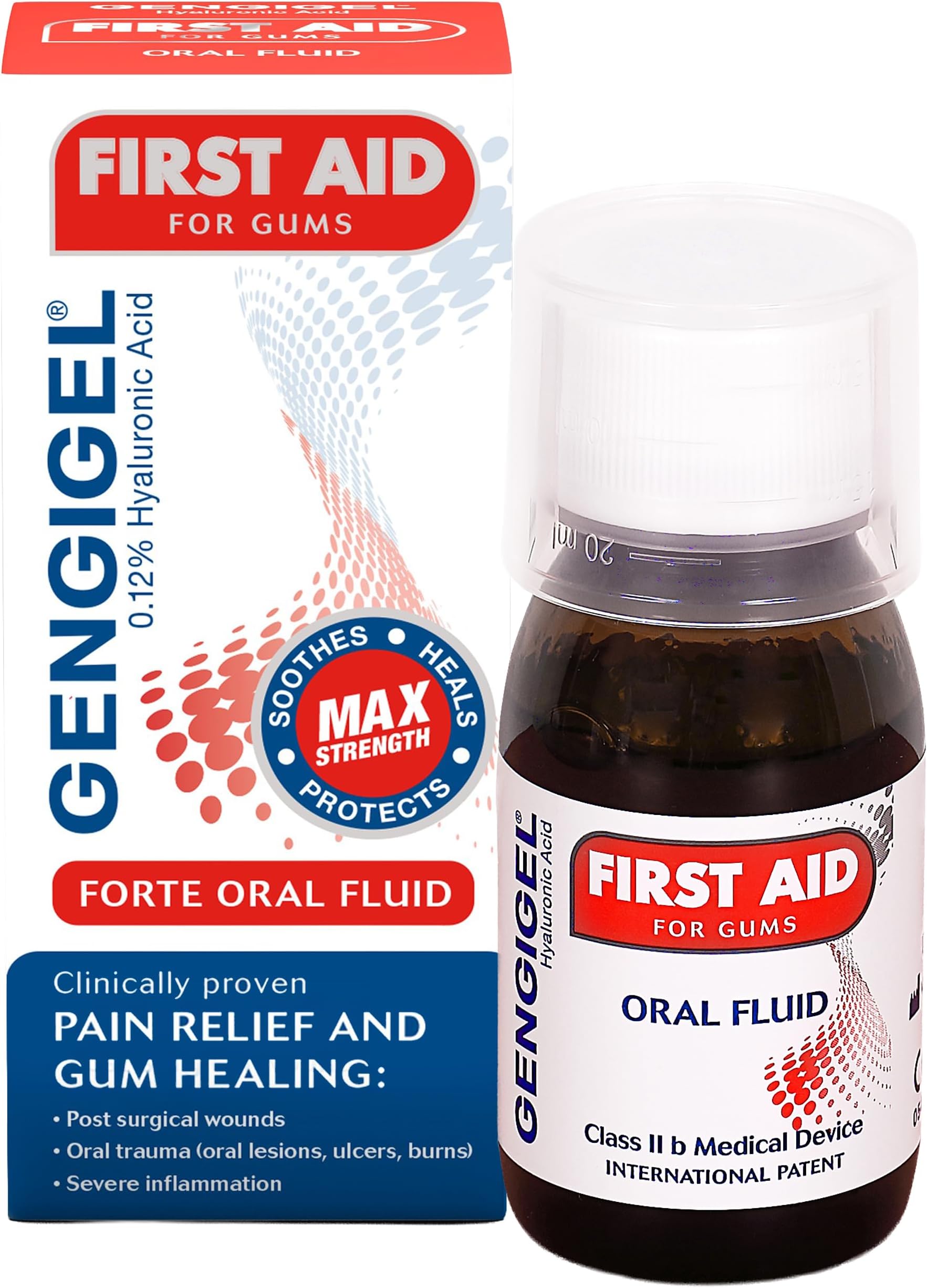 First Aid Oral Fluid 50ml โ Hyaluronic Acid Mouth Ulcer Treatment for Adults, Gum Repair & Gum Disease Care, Oral Rinse for Mouth Ulcers, Gum Irritation & Post-Dental Care