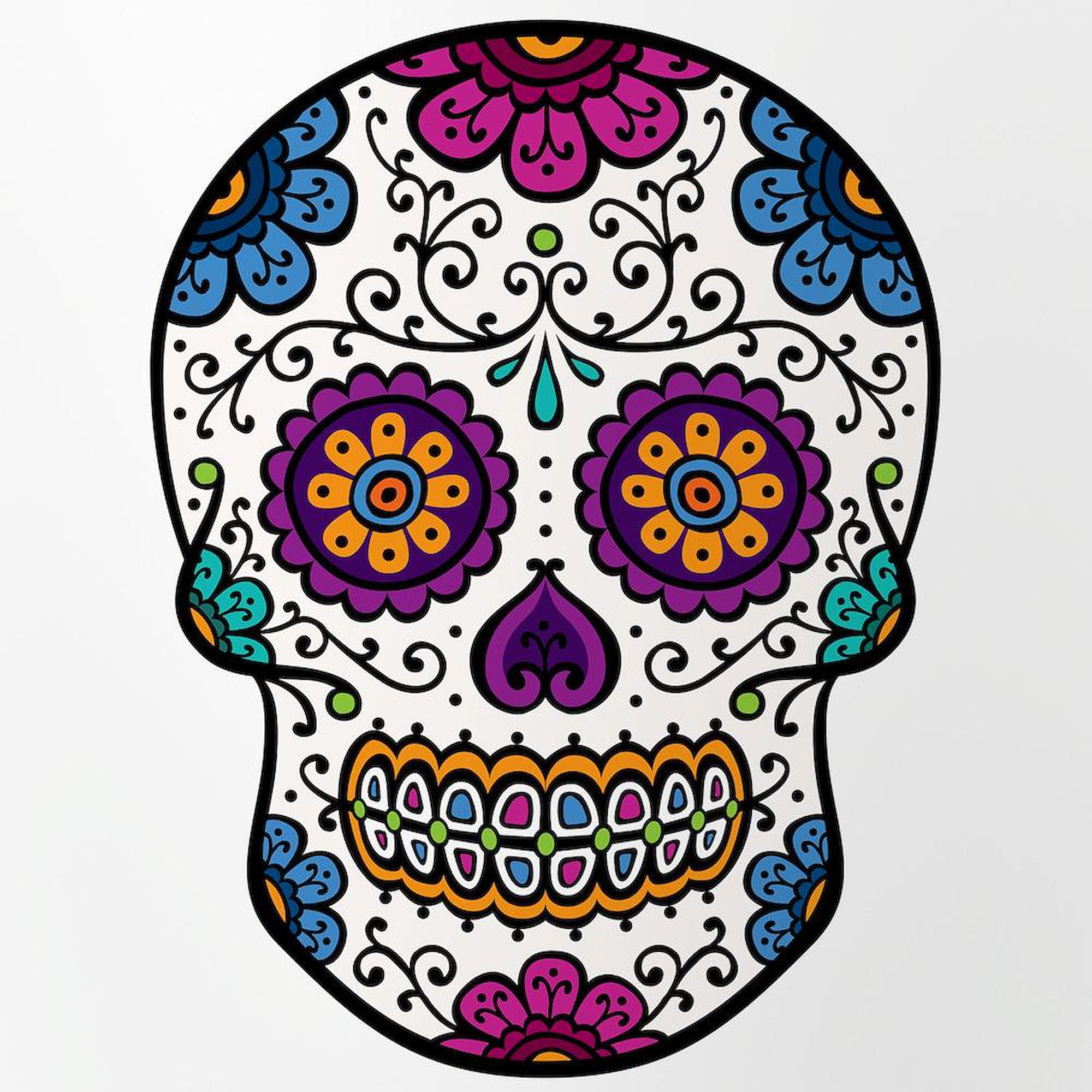 CafePress Sugar Skull Pint Glass Pint Glass, 16 oz. Drinking Glass