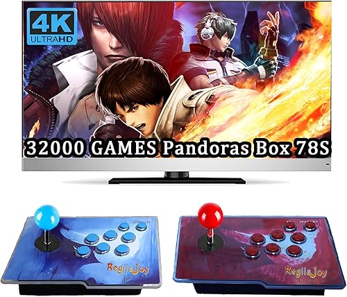 RegiisJoy 32000 en 1 Pandoras Box 78S Retro Arcade Game Console, 4 Jugadores 3D Magical Modified Game, Search Save Delete Cheat Function, Lista de