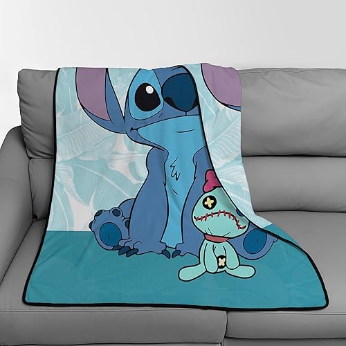 Manta de dibujos animados con hojas tropicales, de franela ultra suave, esponjosa de doble cara para sofá y cama, manta cálida de cómics de felpa