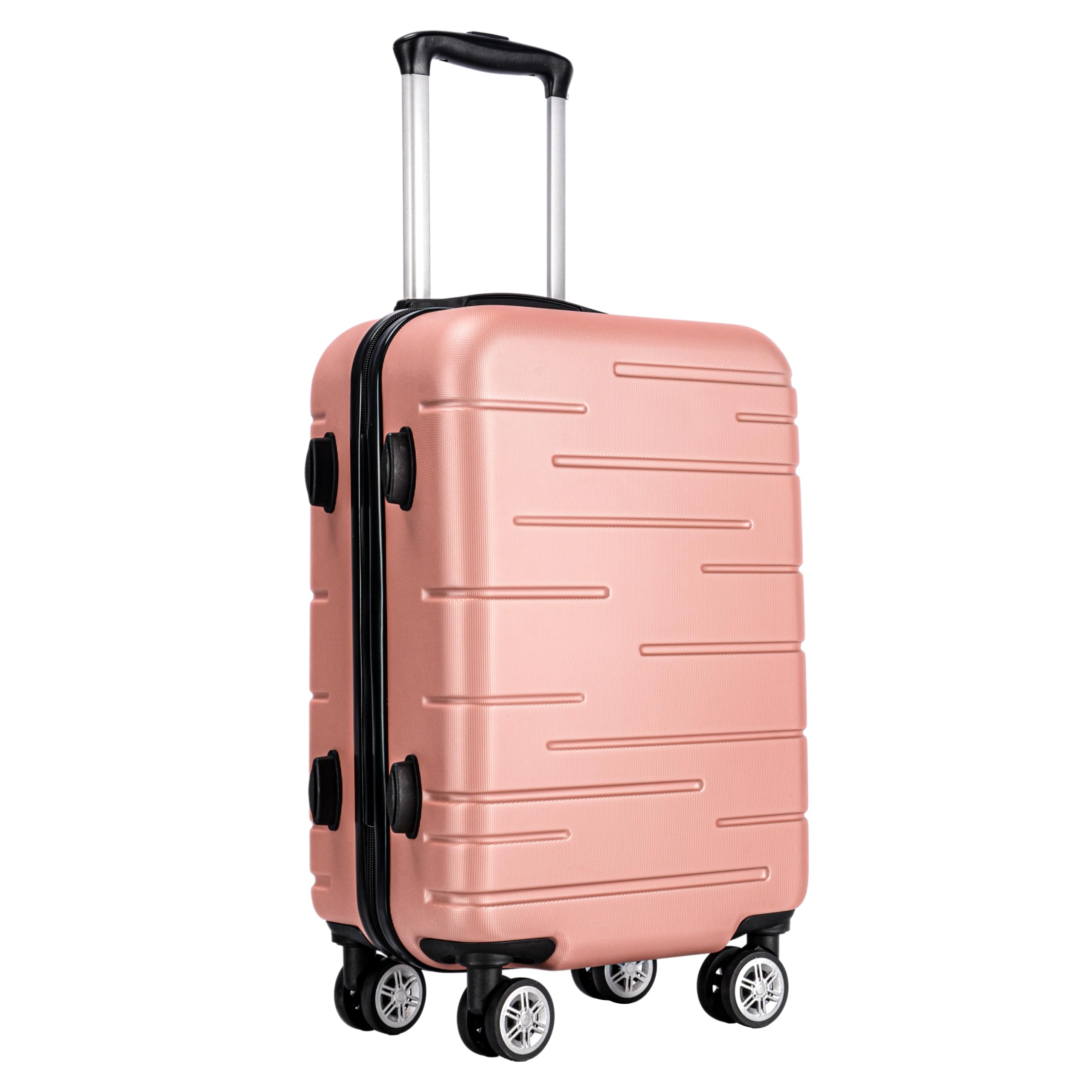 Juego de 3 Maletas de Viaje Set Trolley Abs Semirigidas con Cerradura Combinación 4 Ruedas Dobles