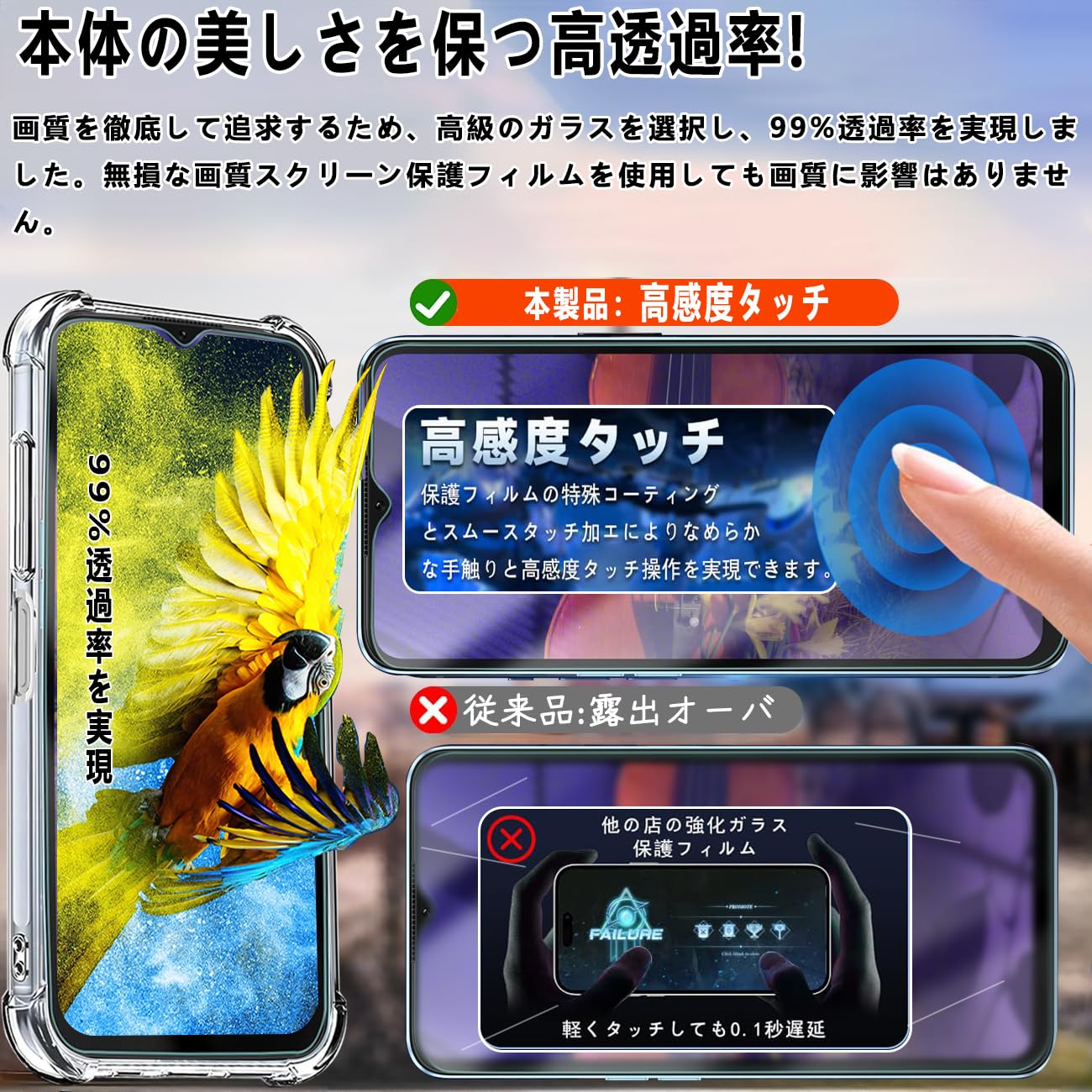 Amazon.co.jp: Ausrann Arrows We2 F-52E FCG02 ケース+[2枚] arrows