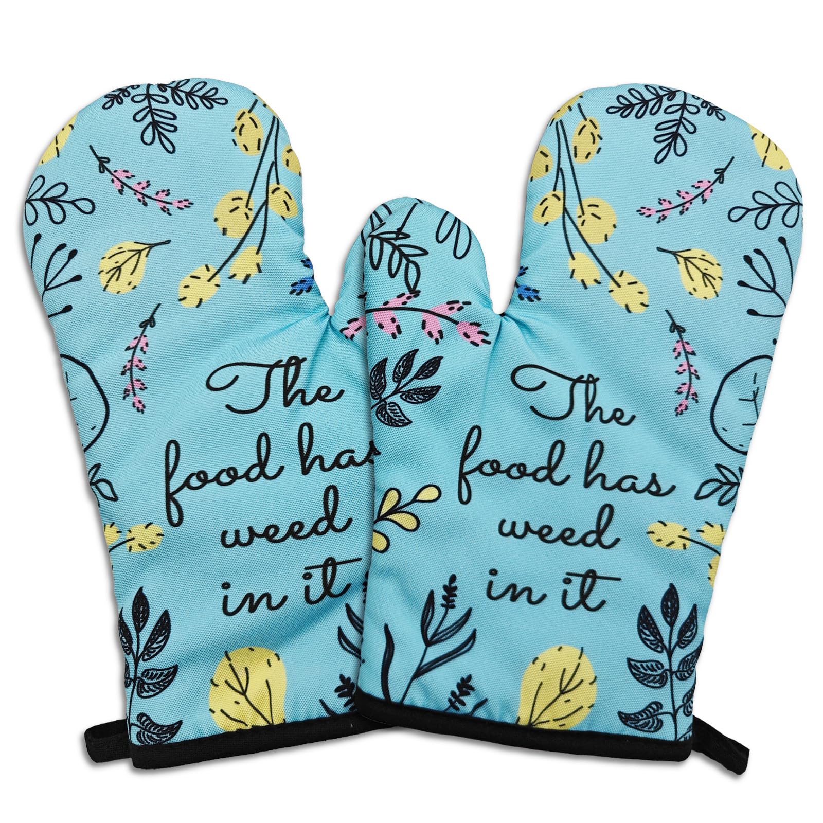 2 manoplas de horno divertidas, resistentes al calor, resistentes al calor, de silicona, antideslizantes, con lazo para colgar, accesorios de cocina, regalos para mujeres, familiares, amigas,