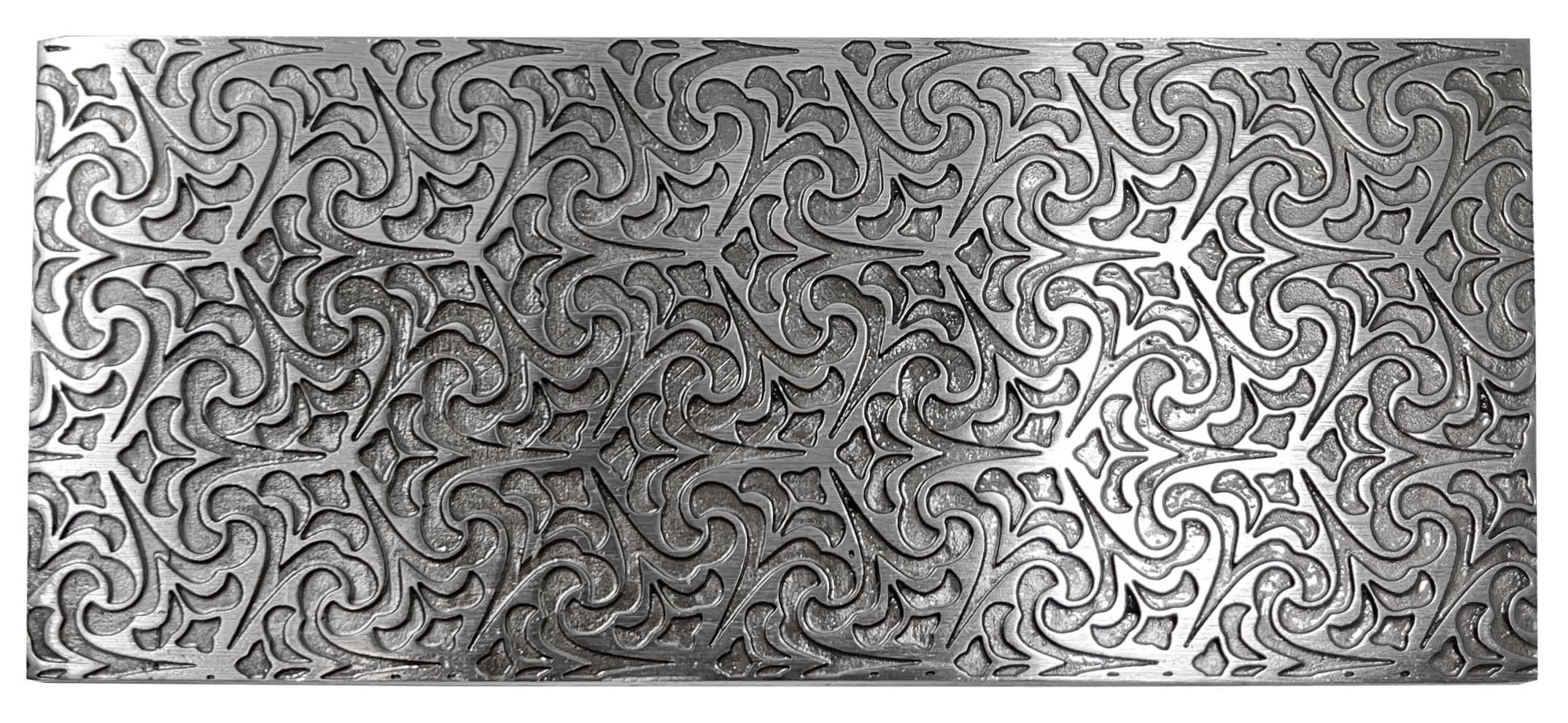 Texture Pattern Plate Style #3 for Press or Rolling Mill Floral Embossing Relief Jewelry Making Metal Forming Tool