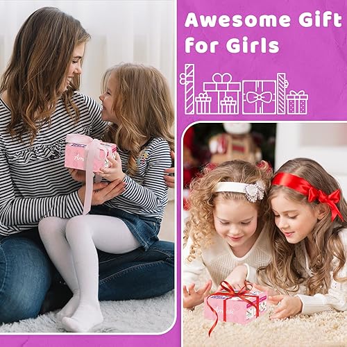 Miniatura 5 de Ambesi Pinta tu propio joyero de madera, kit de caja del tesoro de corazón artístico para niñas, kit de caja de joyería para decorar niños de 4 a 6,