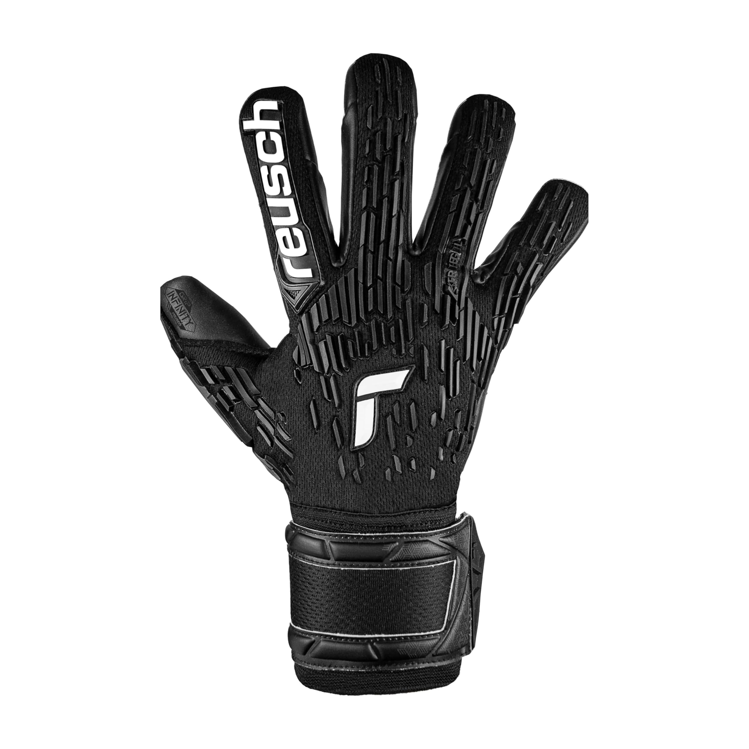 Reusch Attrakt Freegel Infinity Finger Support Gants de Gardien de But pour Adultes avec Evolution Negative Cut et Protection des Doigts, pour Le Gazon Artificiel