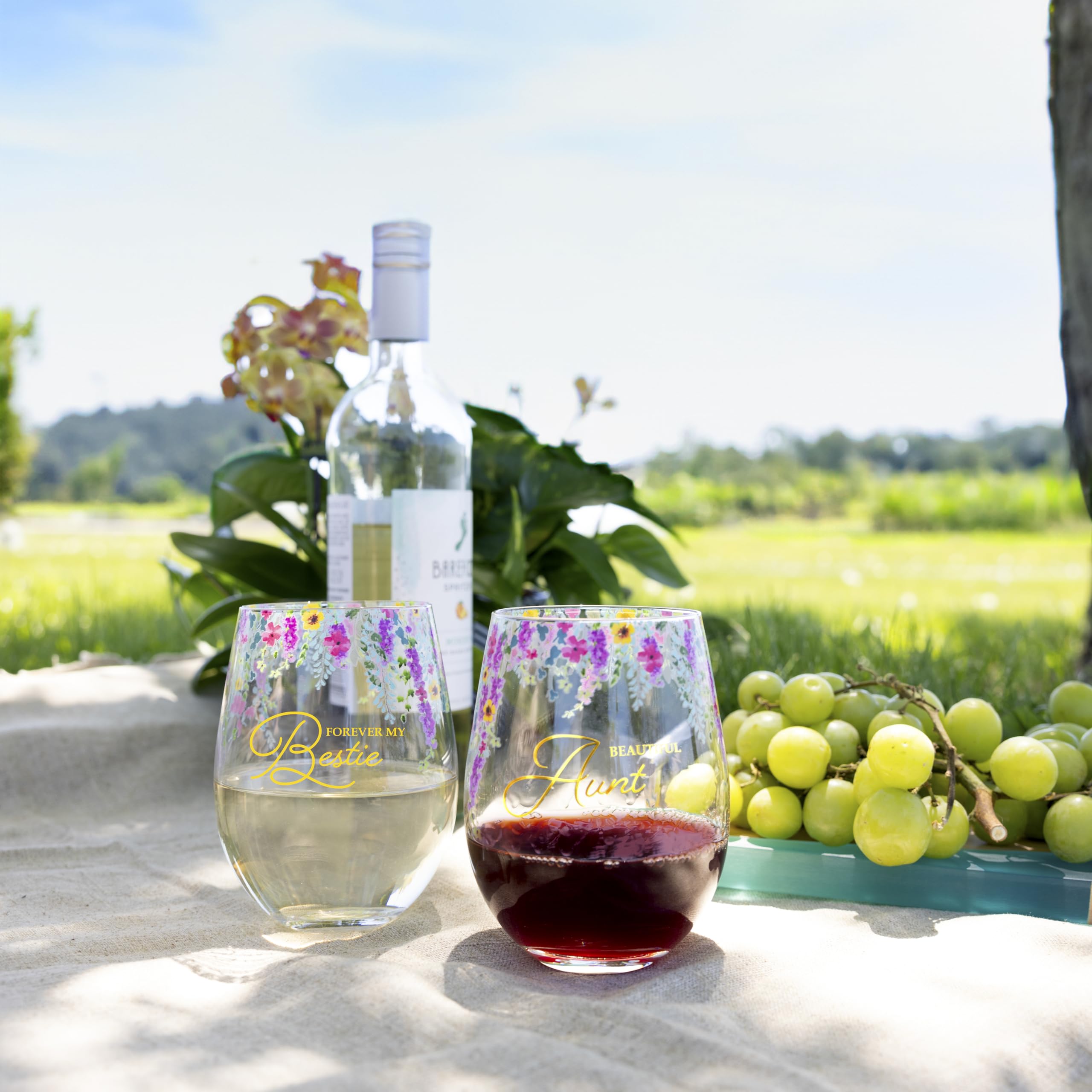 Pavilion Gift Company - Forever My Bestie - 480 ml kieliszek do wina bez nóżek najlepszy przyjaciel przyjaźń BFF miłośnik wina