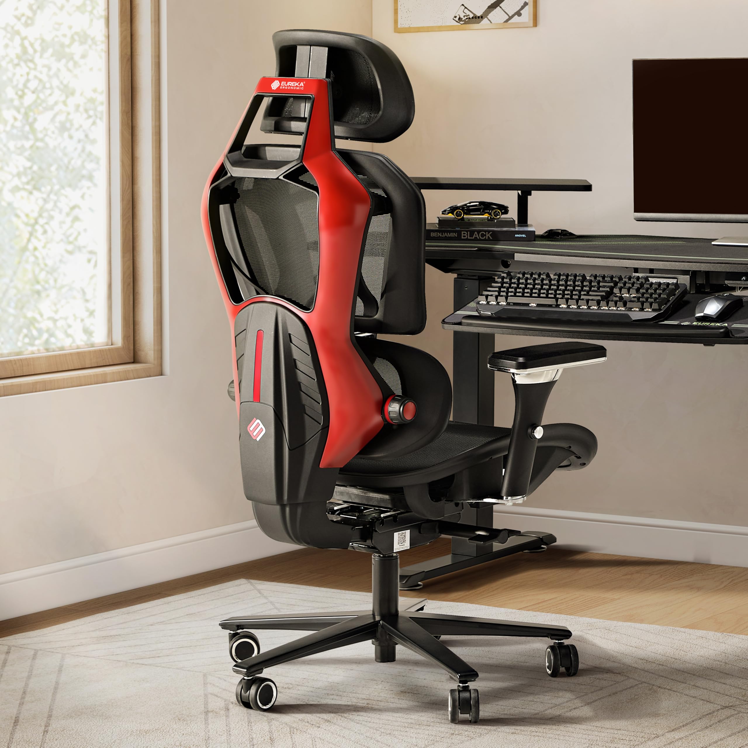 Ergonomische Gaming-Sessel Typhon - Eureka mit Adl. Lumbar- & Kopfstütze - Dettaglio