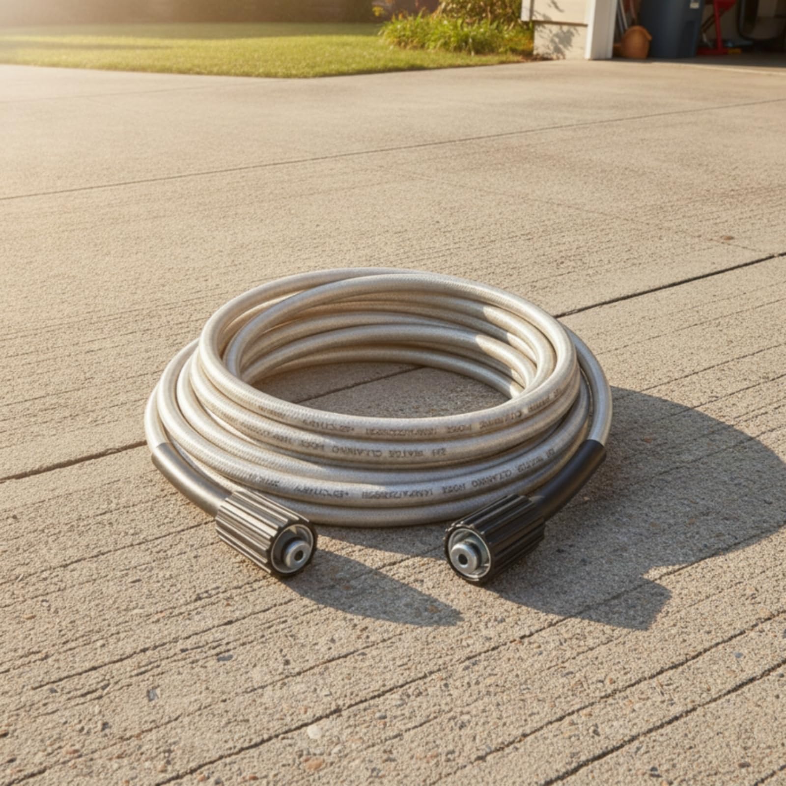 Tubi Alta Pressione Idropulitrice Tubo Lavaggio Auto Prolunga Resistente Flessibile Attacchi M22 Tenuta Sicura Materiale PE PVC Lega di Zinco Adatto per Garage Esterni, 20 Metri