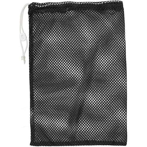 Champion Sports Mesh Equipment Bag – Heavy-Duty Nylon Drawstring Bag with Lock & ID Tag, Breathable Storage Sack for Balls, Swim Gear, Laundry & Toys, Multiple Sizes & Colors
