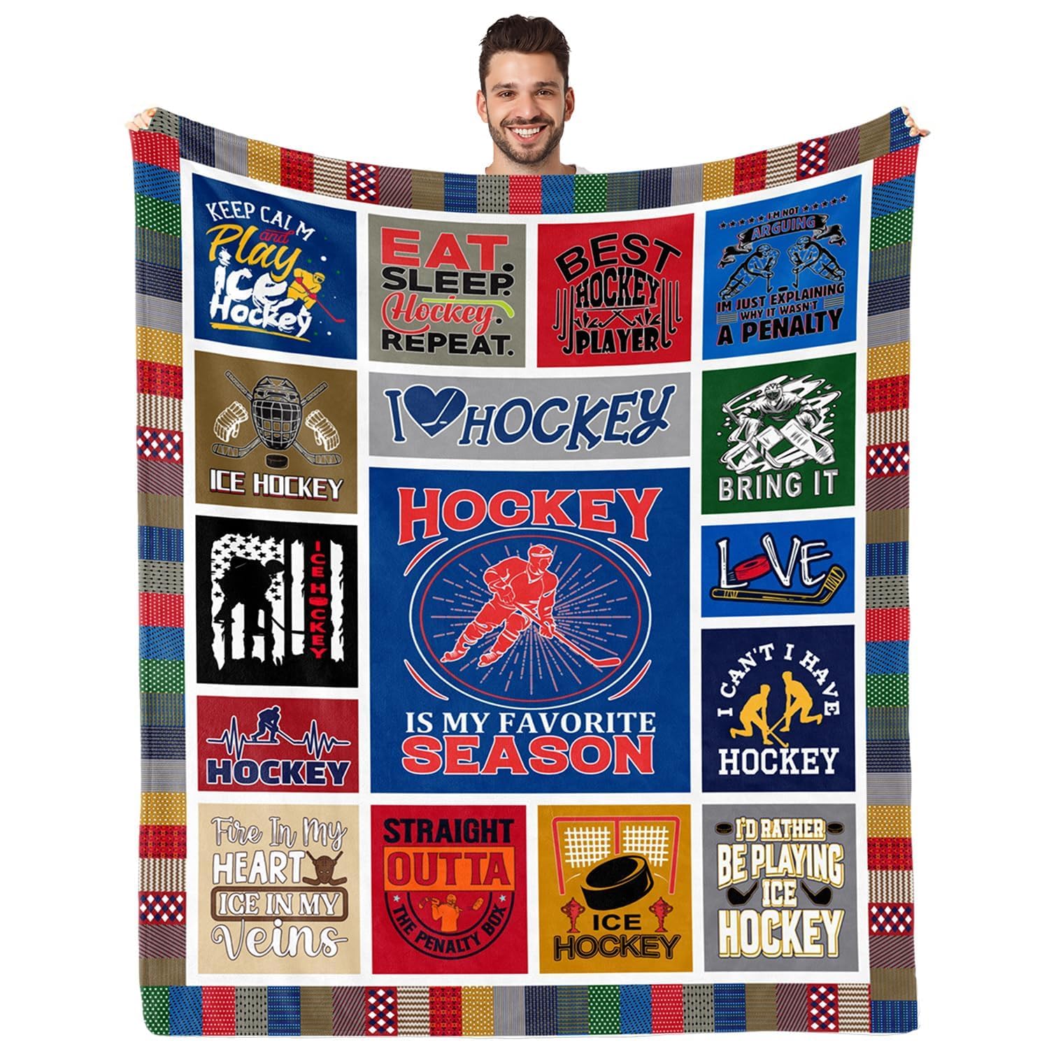 RhythmFit Hockey Gift Set (7 Pieces) - Includes Water Bottle, Stickers, Card Holder & More For Fans - View #5