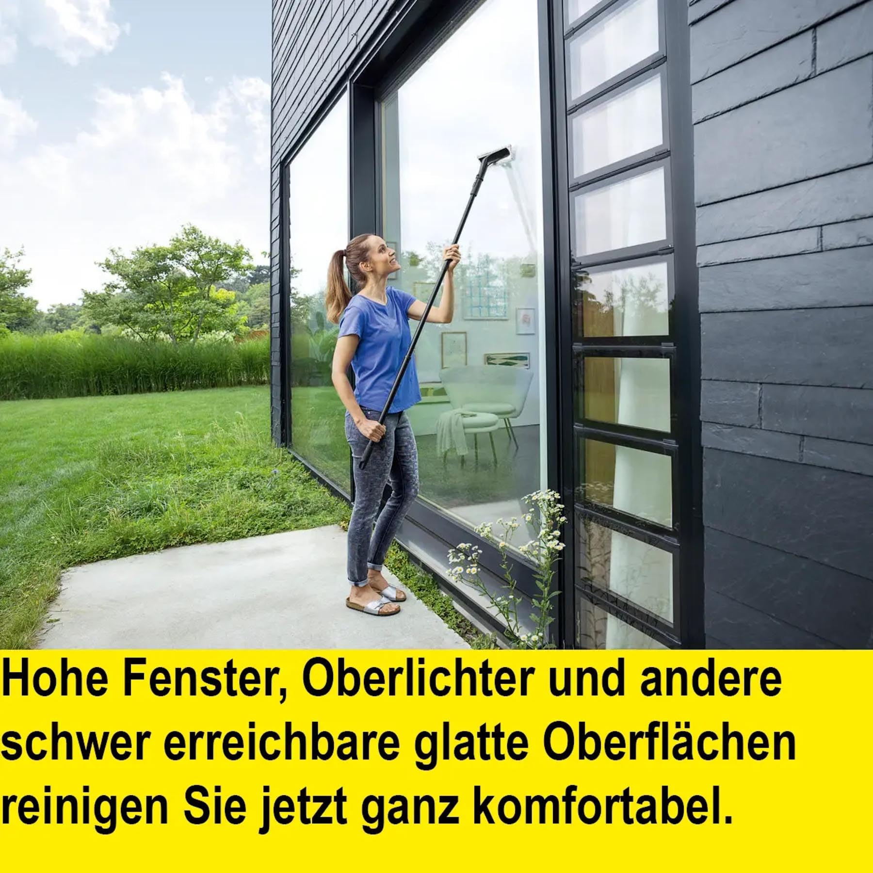 Kärcher Akku-Fenstersauger WV 7 Signature Line 1,5m 100 min 2 Absaugdüsen