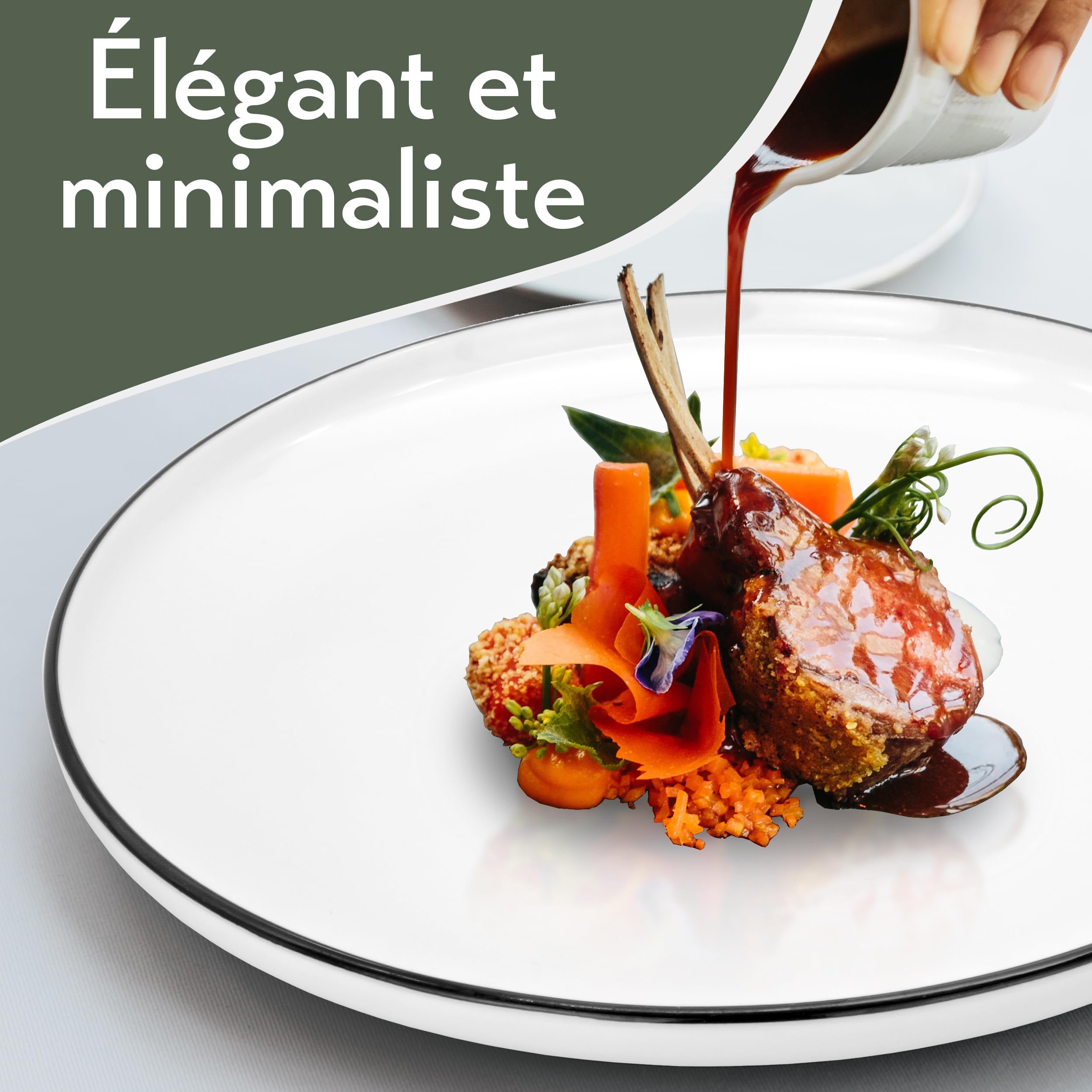 Ensemble 6 Bols Porcelaine Scandi - Design Scandinave, résistentes au Lave-vaisselle - Pure Living Blanc - Bol, Assiette Creuse, Petit Dejeuner - Idéal pour Muesli, Soup, Desserts, Service de Table.
