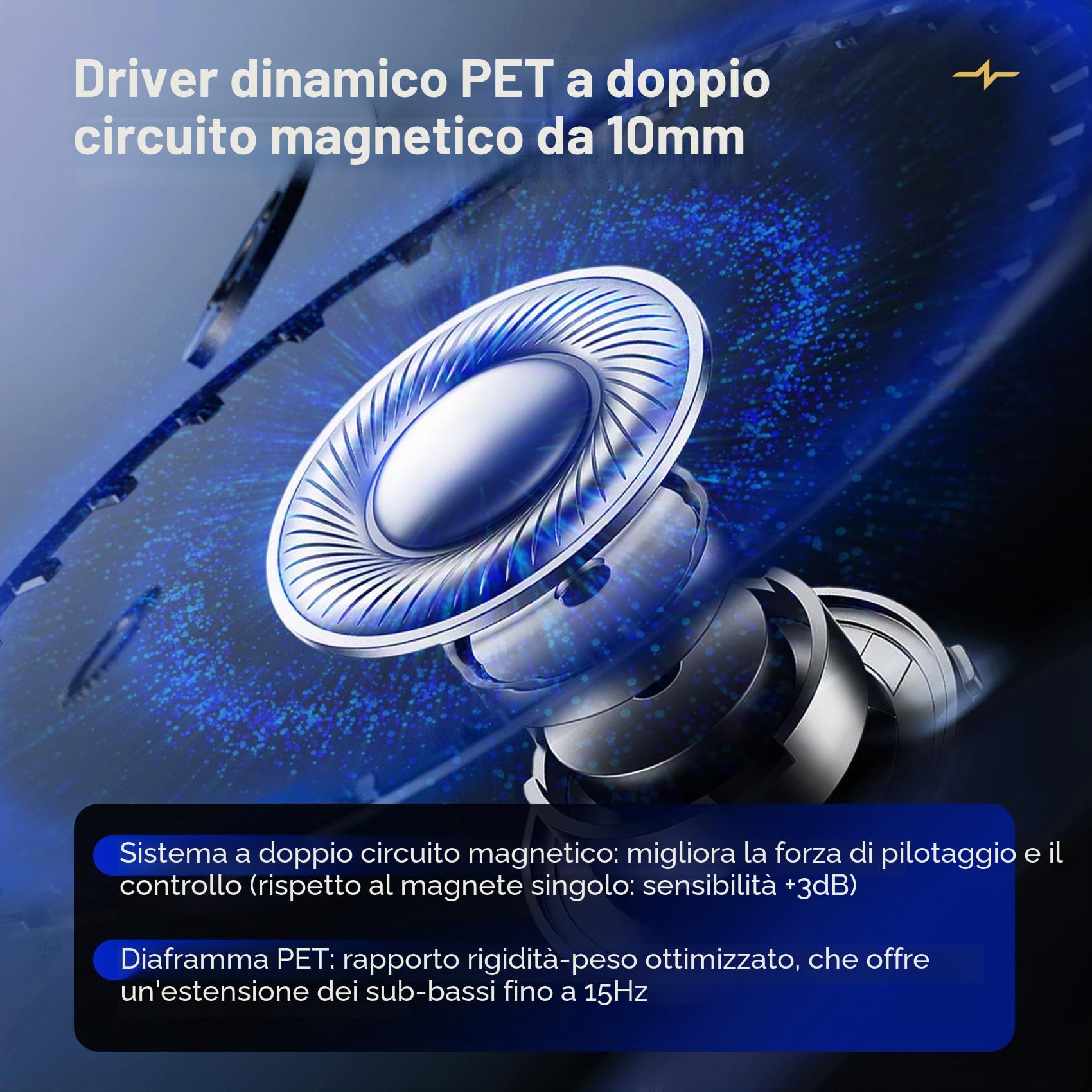 Yinyoo CCZ CZ10 - Auricolari da gioco cablati Iems 1DD+4BA, alloggiamento in lega di zinco, monitor in-ear con cavo OFC staccabile per audiofili, giocatori