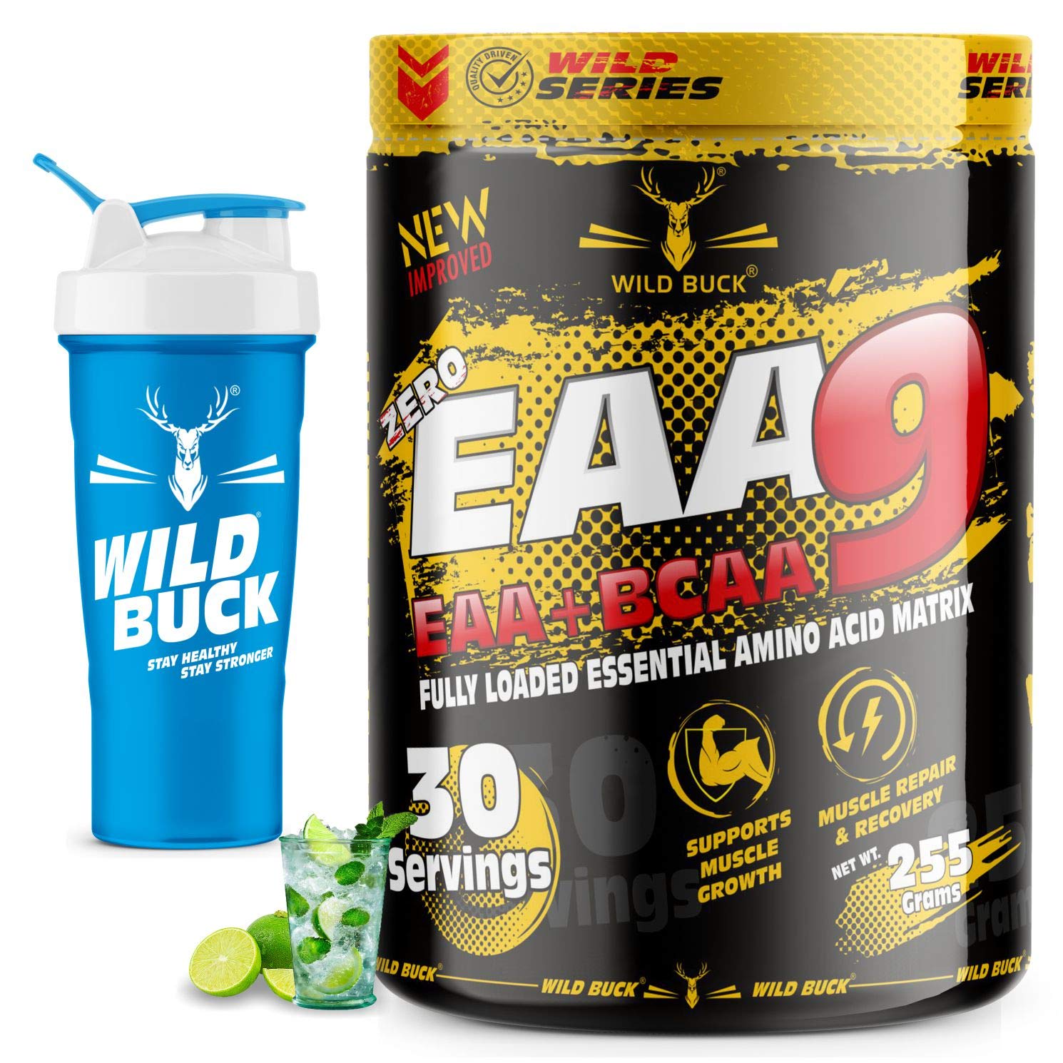WILD BUCK EAAs-BCAA Energy drink for Workout | Pre/Post Workout Supplement | Muscle Recovery | Muscle Protein Synthesis | Lean Muscle | Improved Performance | Hydration (Virgin-Mojito) (B08WLWKC8X) Amazon Price History, Amazon Price Tracker