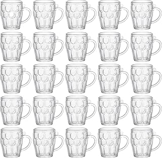 Kisangel 20pcs Mini Beer Mug Tiny Wine Cups Mini Beer Shot Glasses Plastic Shot Cups for Whiskey Wine Tasting Food Samples
