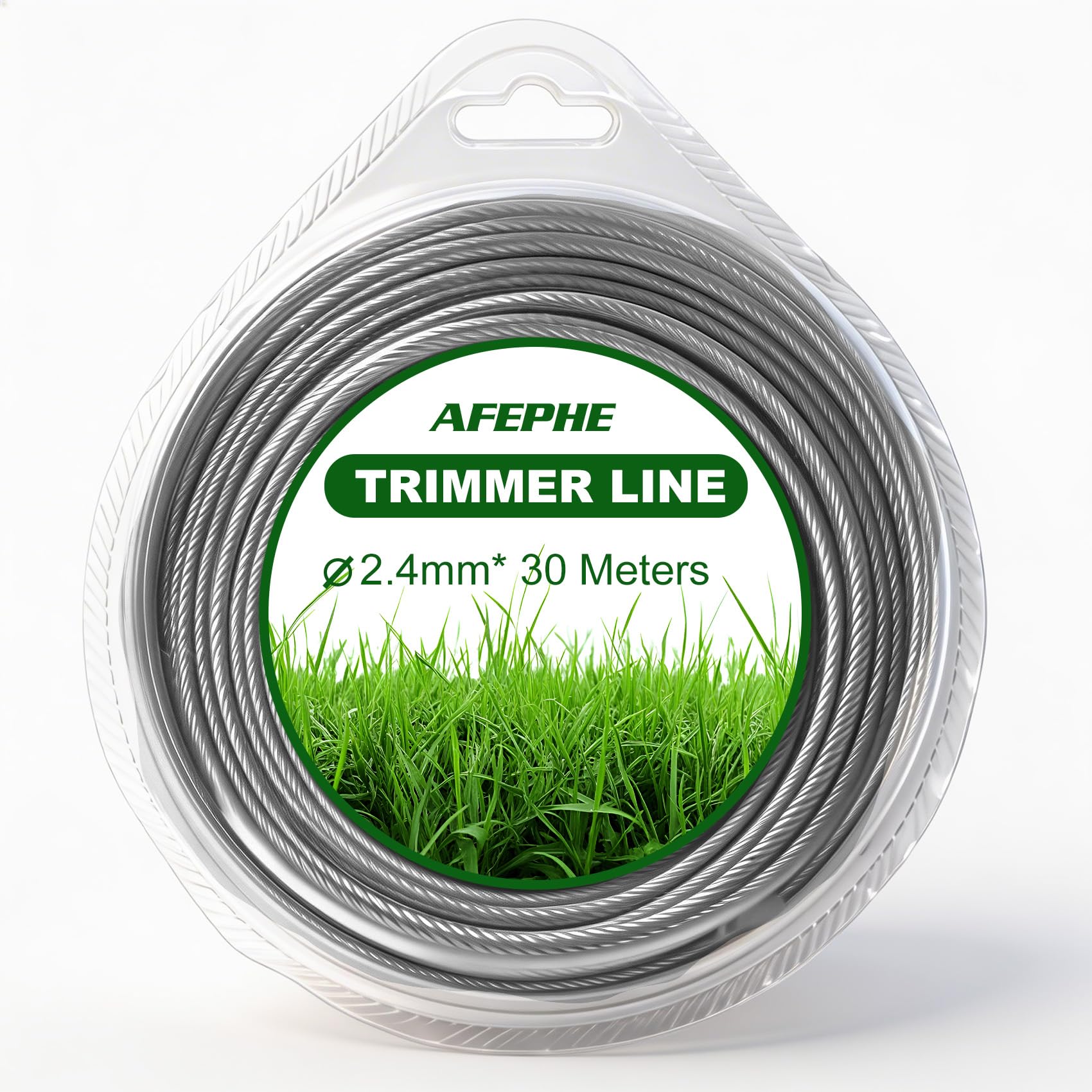 Hilo de corte de alambre de acero de 2,4 mm, 30 m, desbrozadora para cortabordes