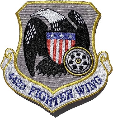 Parche de ala de combate 442d - parte trasera de plástico