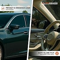 Vista 7 de DIY-MotoShield Pro Combo de 2 unidades de película profesional de tinte de carbono para ventana de automóvil Reduce el calor y bloquea el 99% de 5%