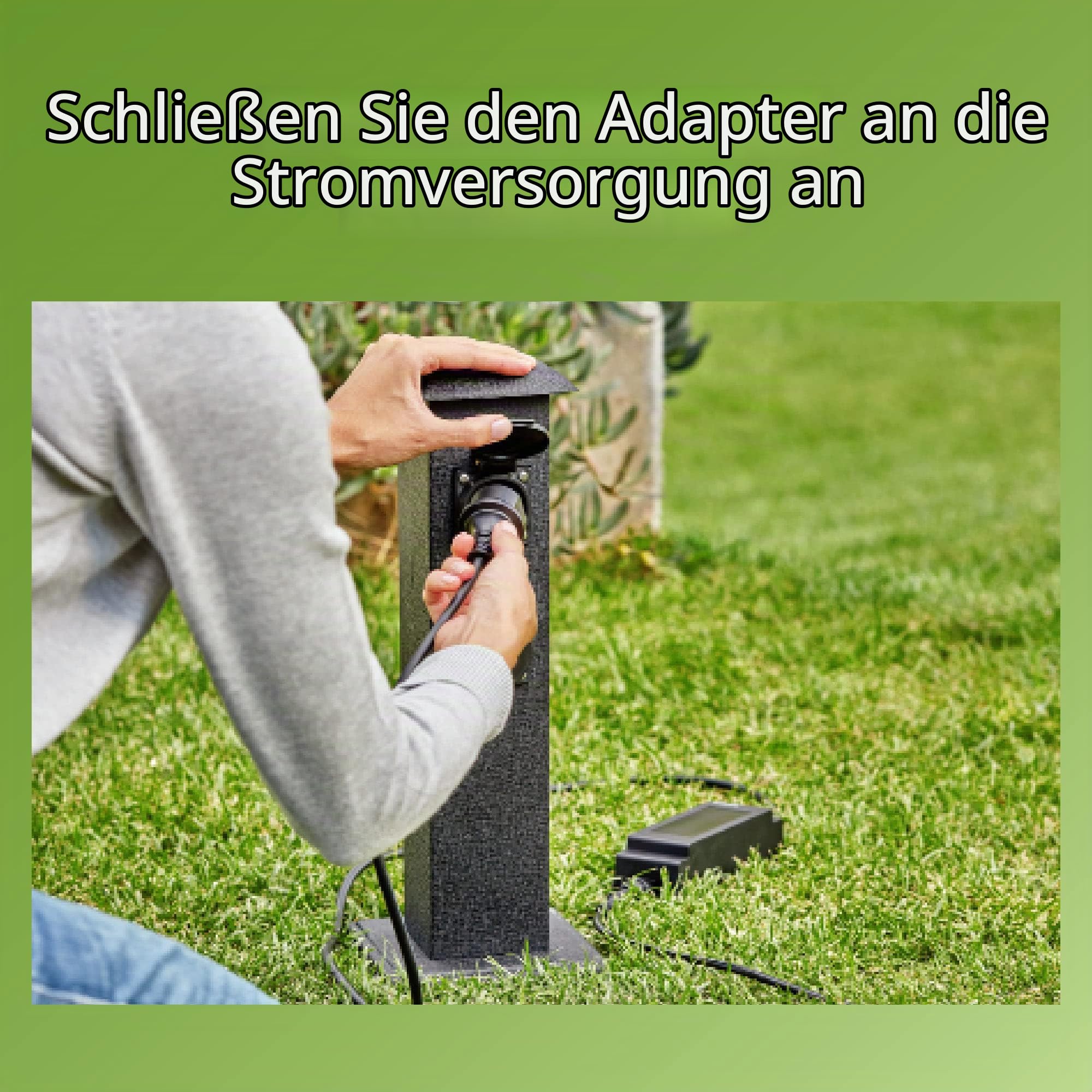 PHILIPS Utrecht Outdoor Sockelleuchte 1-er Starter Set (6 W), wetterfeste Niedervolt Außenleuchte mit warmweißem Licht, energiesparende LED Beleuchtung, anthrazit
