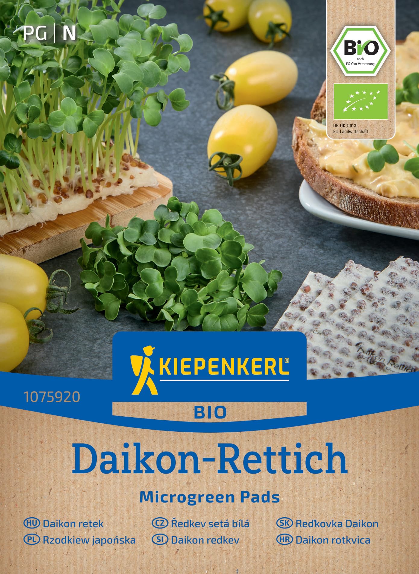 Kiepenkerl BIO Microgreen Pads Daikon-Rettichsamen 1075920 - Bio-Samenpads - kinderleichte Anzucht - Microgreens - intensives Aroma - Nachfüllpad, Pflanzen