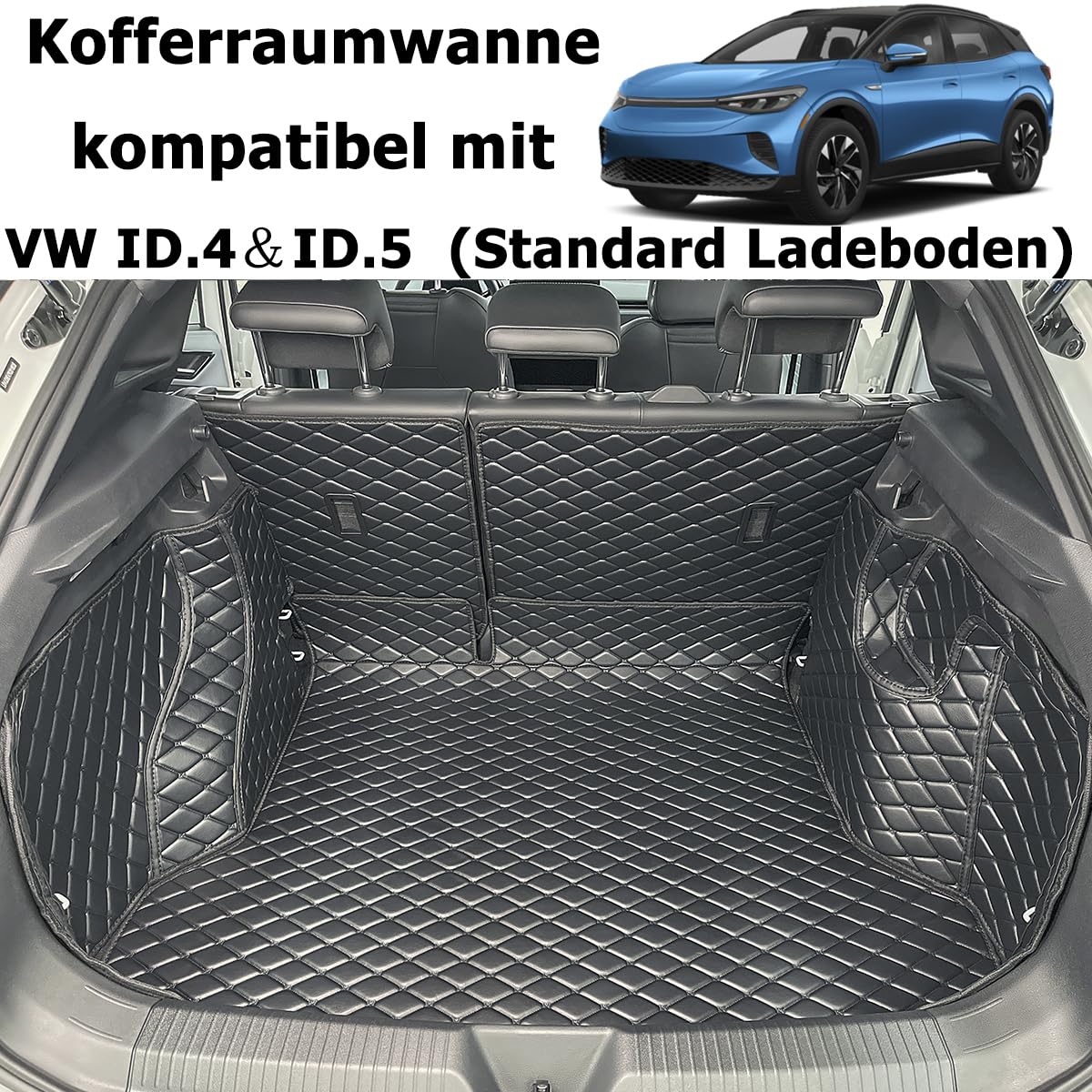 Kofferraumwanne für VW ID.4 Standard Ladeboden 2020-2026 ＆ID.5 | Wichtiger Hinweis: Zubehör passt Nicht in variablen (verstellbaren) Ladeboden