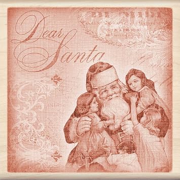 Inkadinkado Wood Stamp, Dear Santa Collage