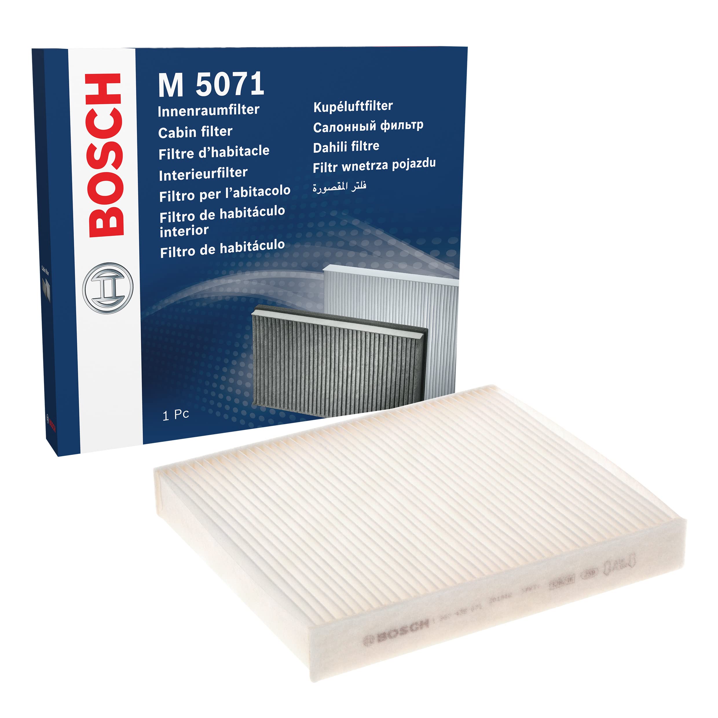Bosch Bosch M5071 Standard Cabin Filter, Replacement Filter - Filters Pollen and Dust for Cleaner Air Inside the Vehicle