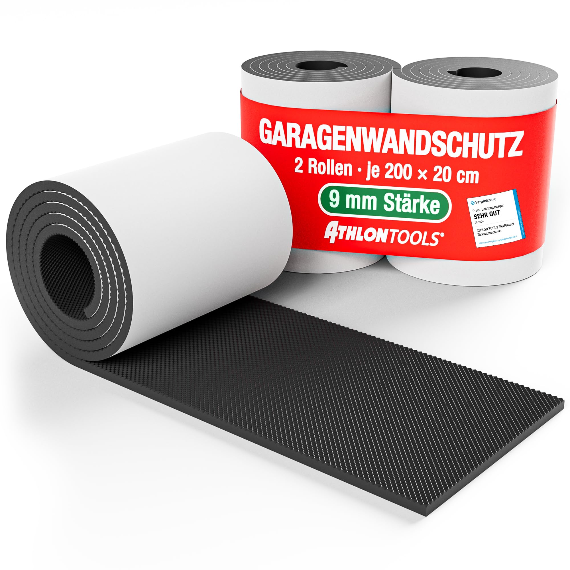 ATHLON TOOLS 2X Garagen Wandschutz Türkantenschutz Auto - je 2 m x 20 cm