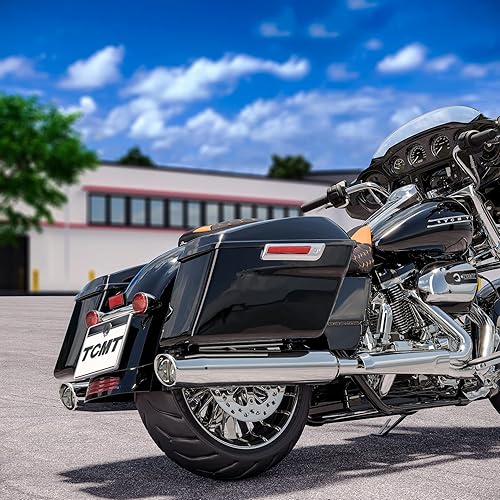 Miniatura 3 de TCMT Alforjas rígidas de 6 x 9 pulgadas, tapas y forros de alfombra para Harley Touring Road King Road Glide Street Glide Electra Glide Ultra