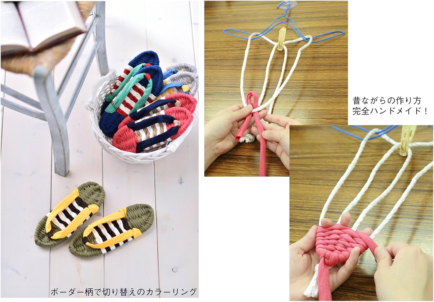 Easy panami Handicraft Kit Health Fabric Footwear) Ouchi Navy YW – 37