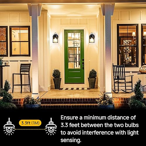 Miniatura 7 de Bombillas LED de anochecer al amanecer, equivalente a 40 W, iluminación LED con sensor inteligente, luz blanca cálida de 3000 K, base A19 E26 de 6