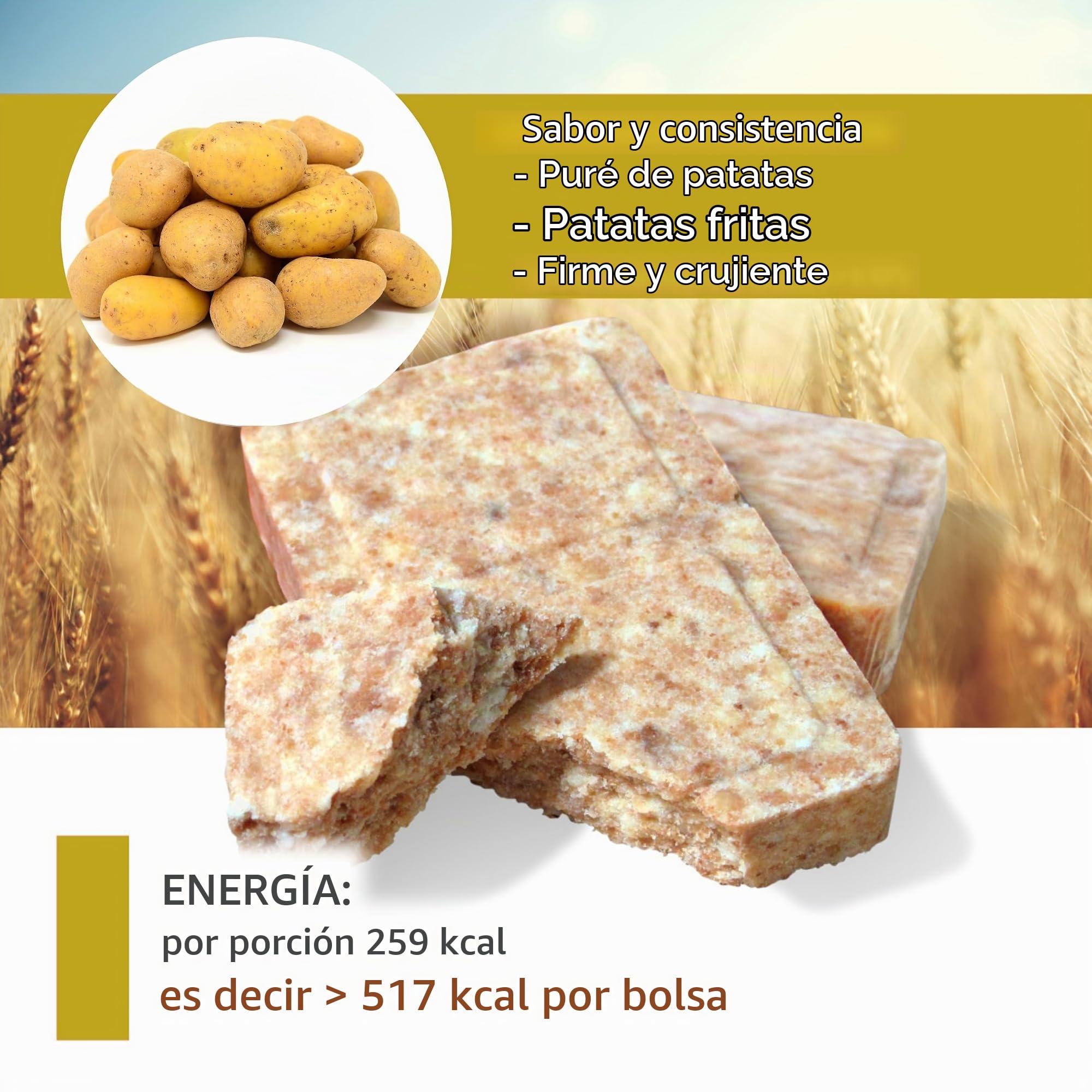 CONVAR-7 Barrita Energética Patata Ración de Supervivencia Emergencia