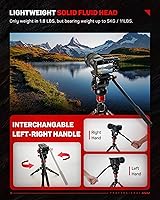 Vista 7 de IFOOTAGE Cabezal Fluido de Video Komodo K5S, Cabezal de Video de Aluminio para Trípode Monopie, Montaje de Cabezal Fluido de Cámara para Cámara