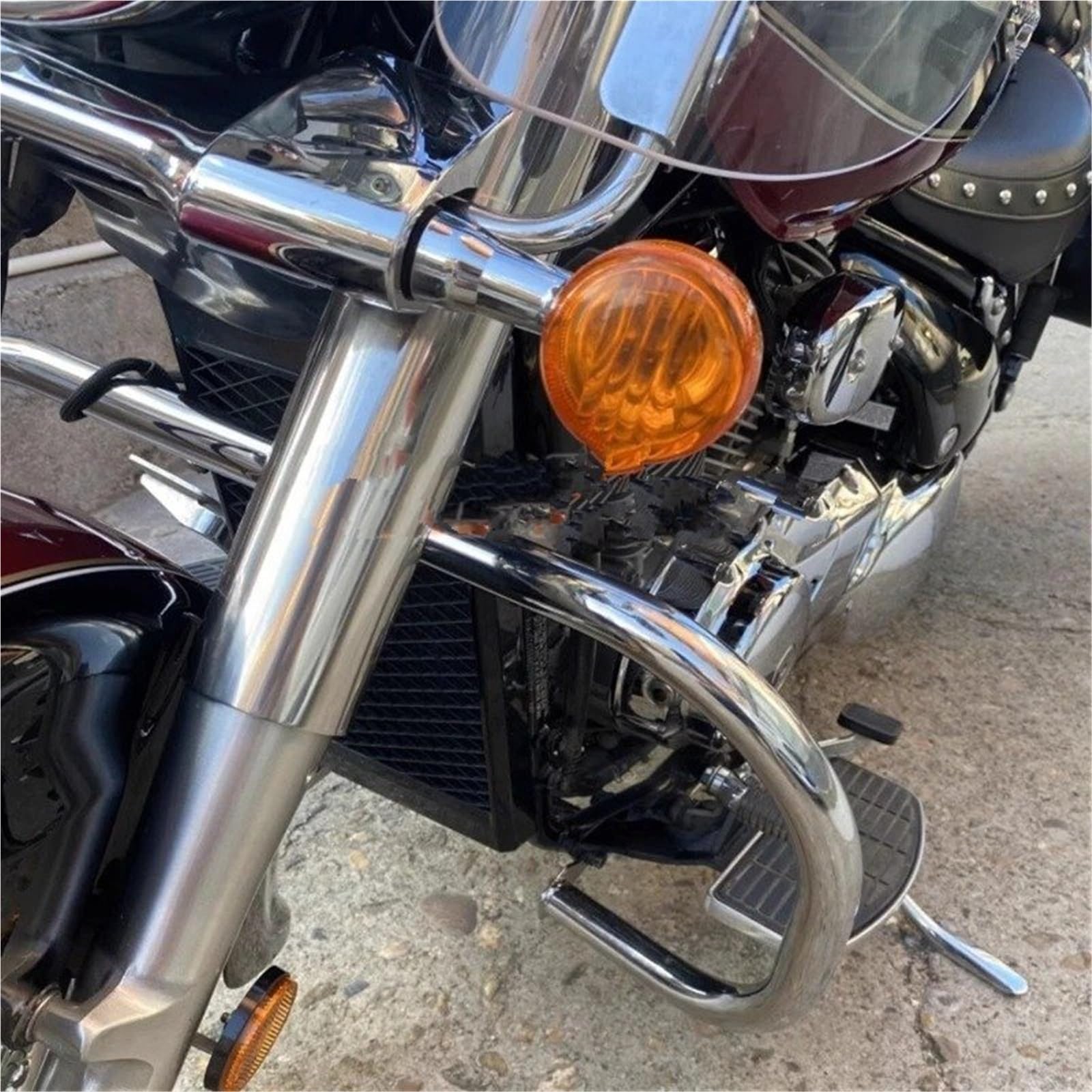 Motorradstoßstange Für Suzuki Für Boulevard C50 M50 VL400 VL 800 Moto Motorrad Motor Schutz Crash Bar Motorrad Motorschutzbügel(Chromed)
