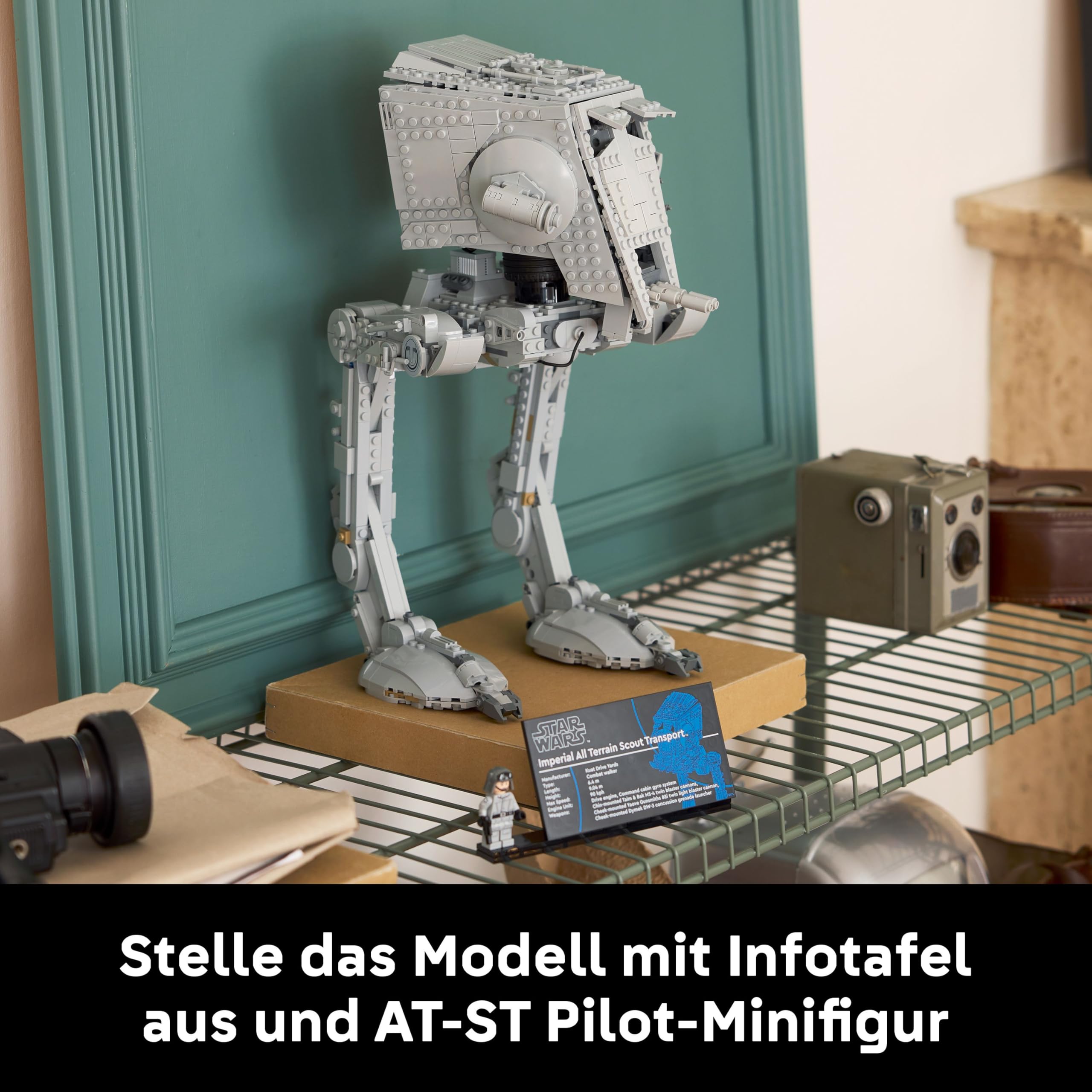 LEGO Star Wars AT-ST Kampfläufer - Bauset für Erwachsene - UCS Modell zum Ausstellen mit Minifigur & Informationstafel - Sammlerstück & Geschenk für Fans - 75417