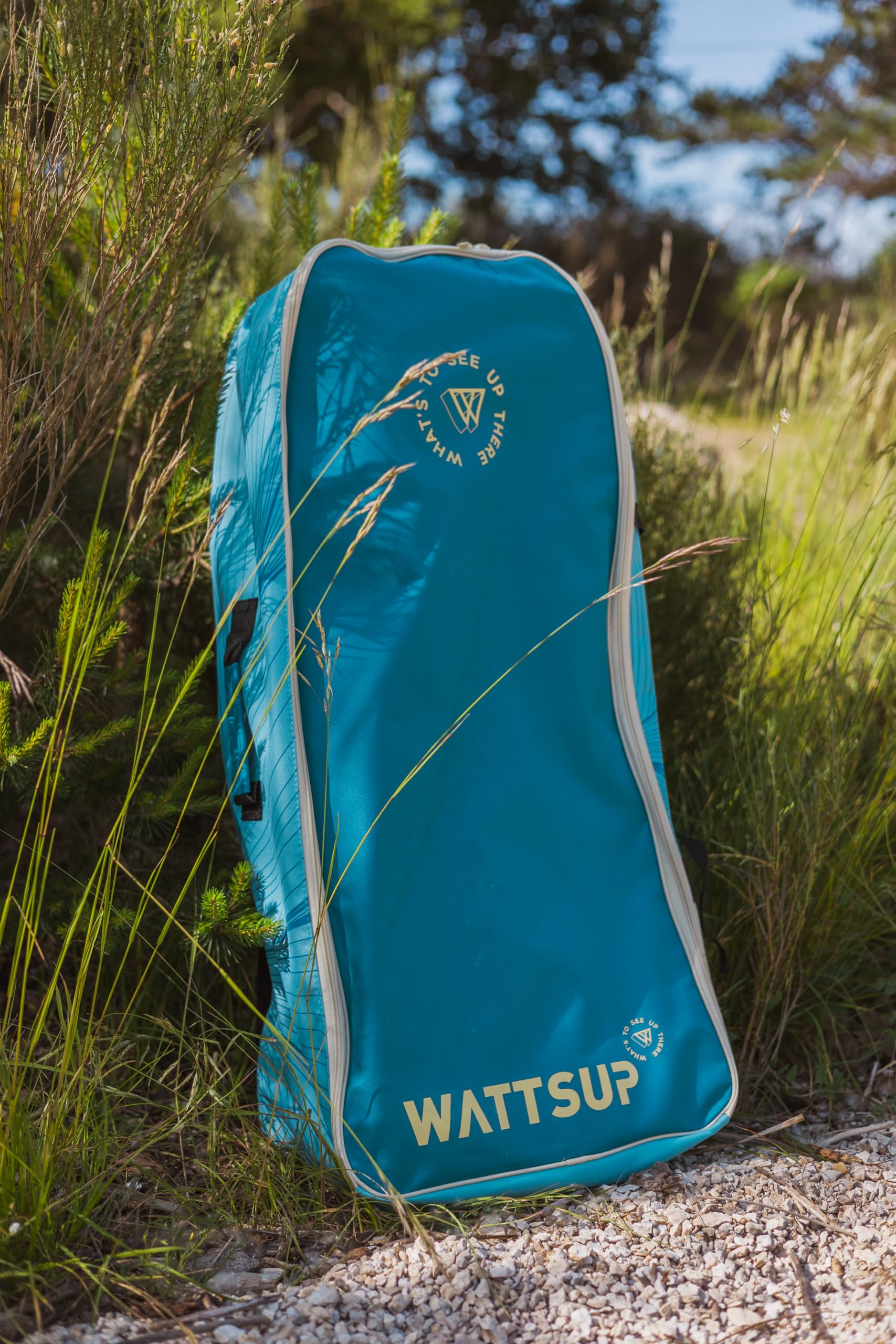 Wattsup - SUP Stand Up Paddle Gonfiabile MARLIN 12'5-378x89x15 cm, Dropstitch - Pacchetto completo: Remo 2in1, Leash, Pompa, Borsa di Trasporto - Fino a 185 kg - Blu