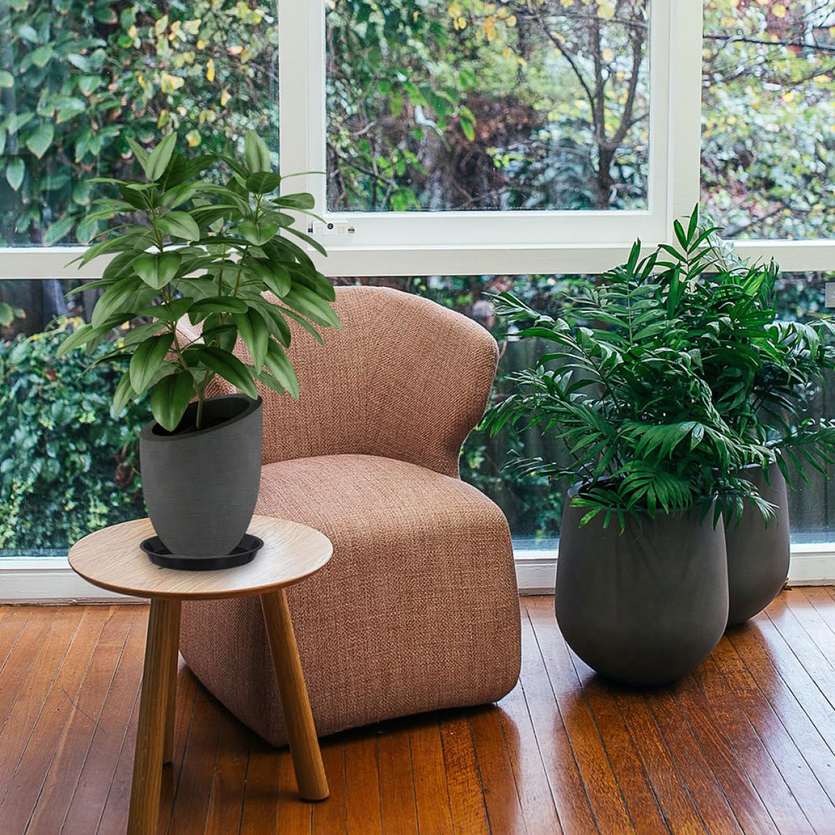 Totority Base per Vaso da Fiori Rotonda in Plastica Nera, Set da 10 Pezzi di Vassoi per Raccolta Acqua, Accessori da Giardinaggio per Piante da Interno e Balcone