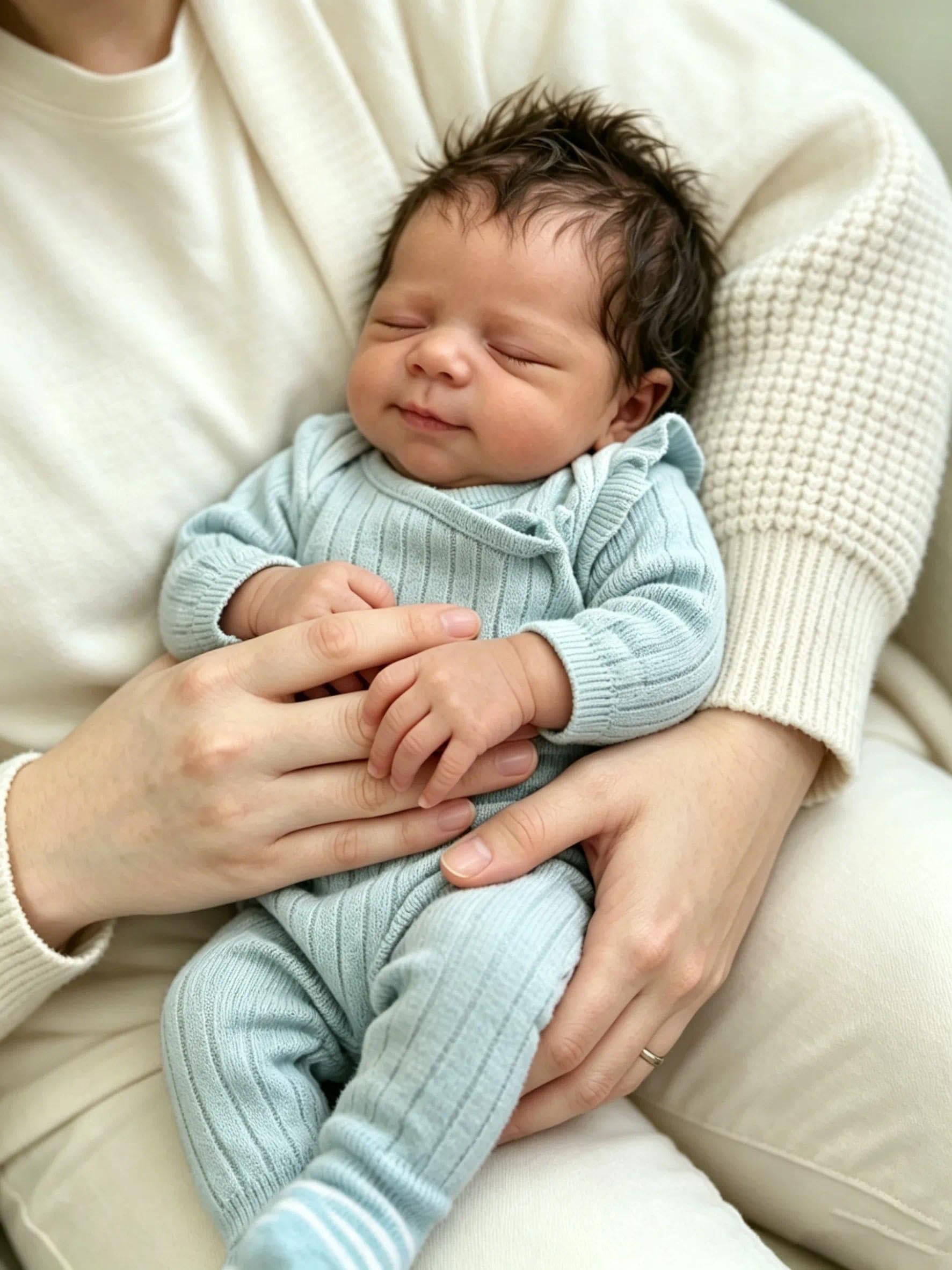 Zero pam Reborn Baby Mädchen - 45 cm Babypuppe Weichkörper Puppe Lebensecht Mit Haaren, Realistische Baby Reborn Mit Haaren Lebensecht Baby Wie Echtes, Reborn Puppe Für Kinder 3+