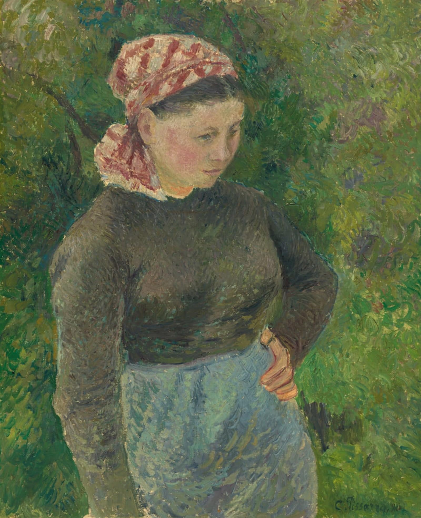 ARTXLXXBN Famous Art Print Poster Vintage Wall Art Peasant Woman by Camille Pissarro Canvas Art Poster for Home Decor 60x90cm