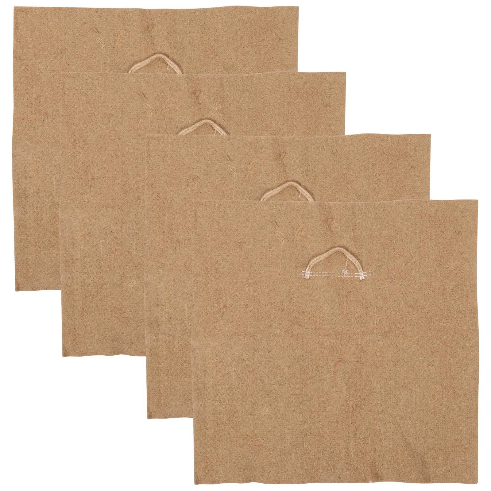 Toyvian 4 Stück Jute Anzuchtmatten mit Feuchtigkeitspapier Quadratische Saatpapier Pads für Microgreens und Sämlinge Hydrokultur Wachstumsmedien für Garten und Terrasse